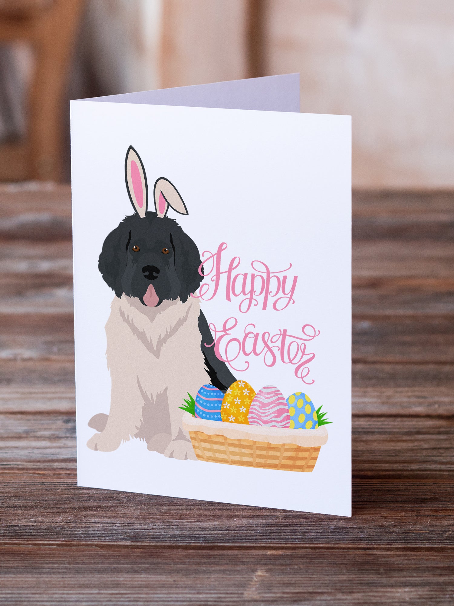 Landseer Newfoundland Easter Greeting Cards and Envelopes Pack of 8 - the-store.com