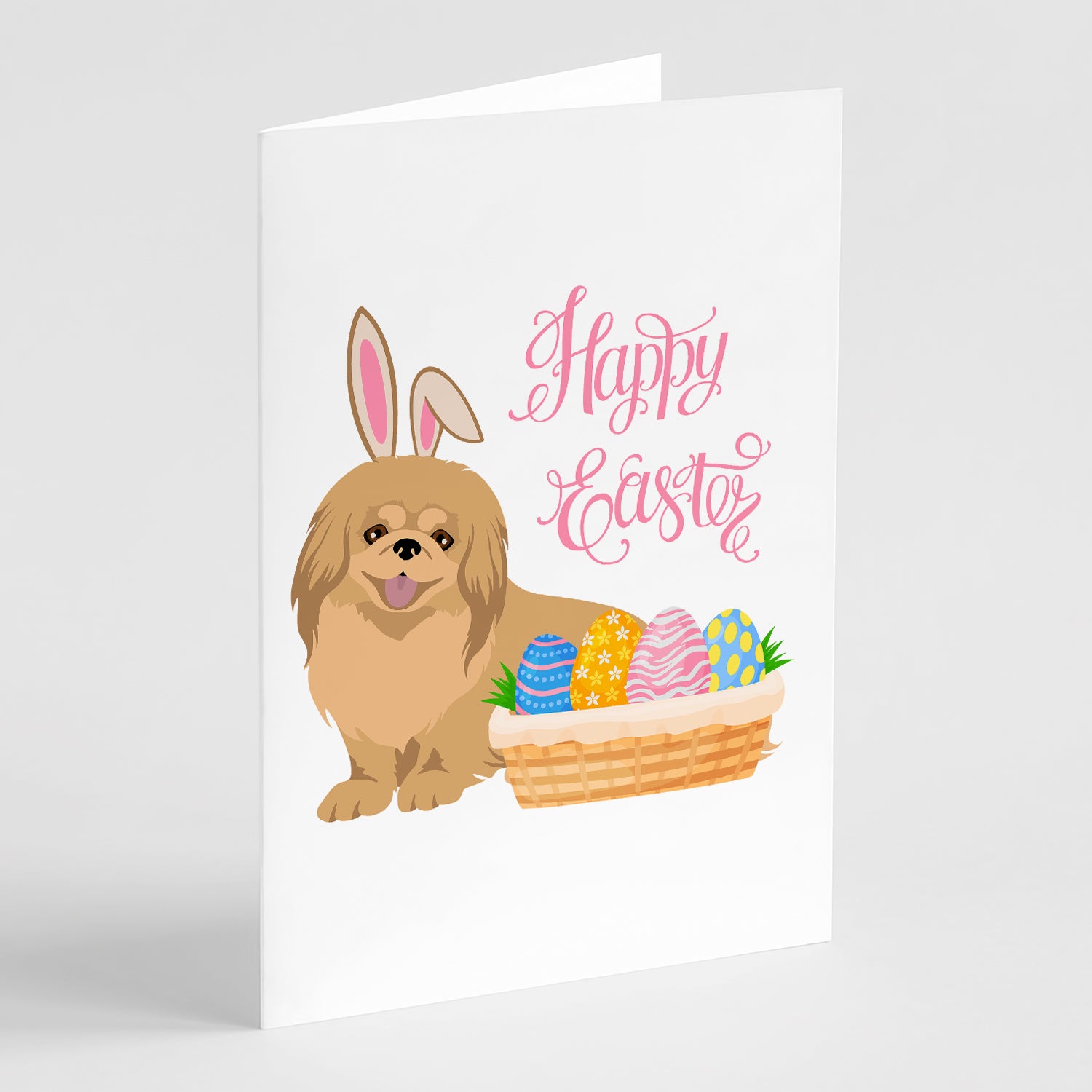 Buy this Gold Pekingese Easter Greeting Cards and Envelopes Pack of 8