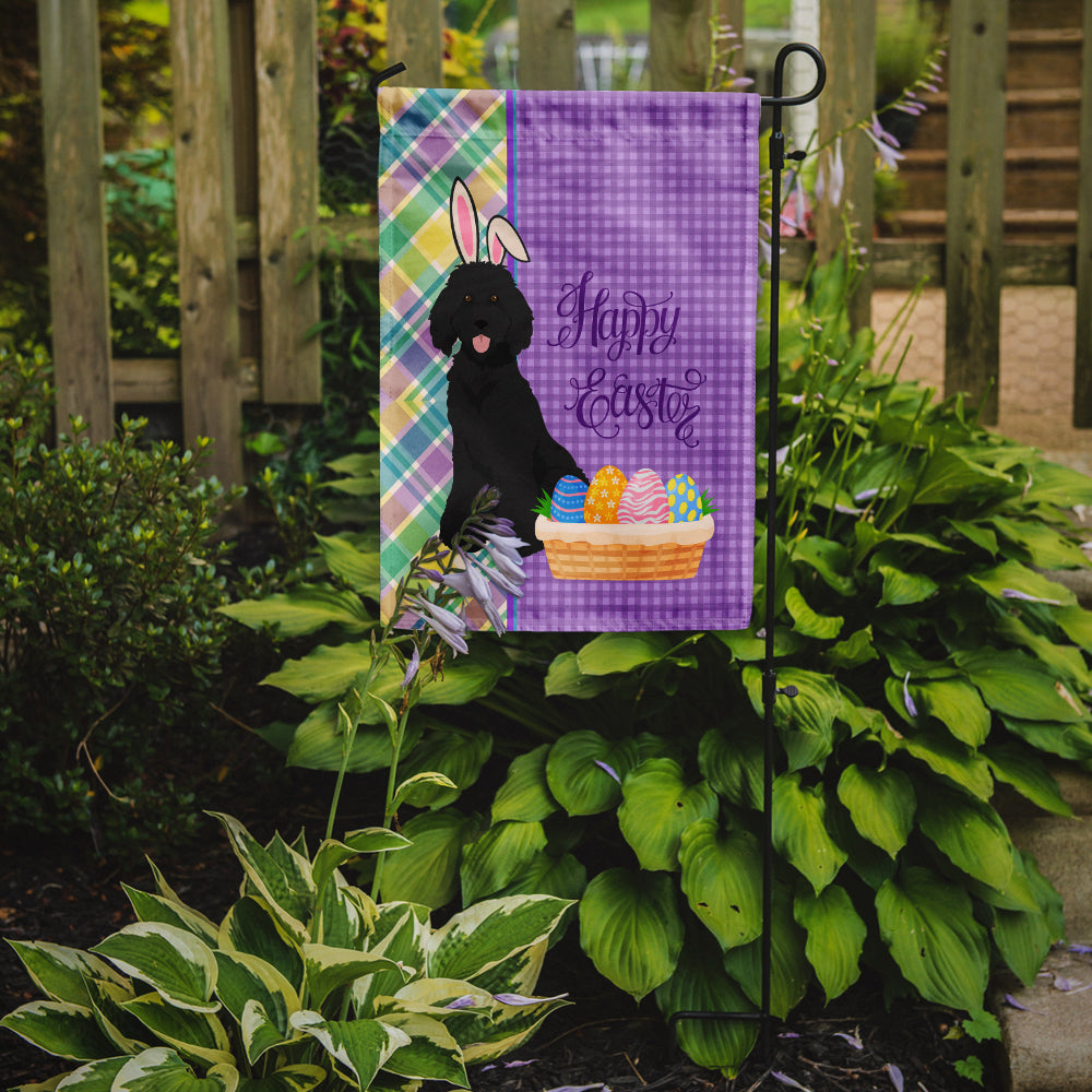 Standard Black Poodle Easter Flag Garden Size  the-store.com.