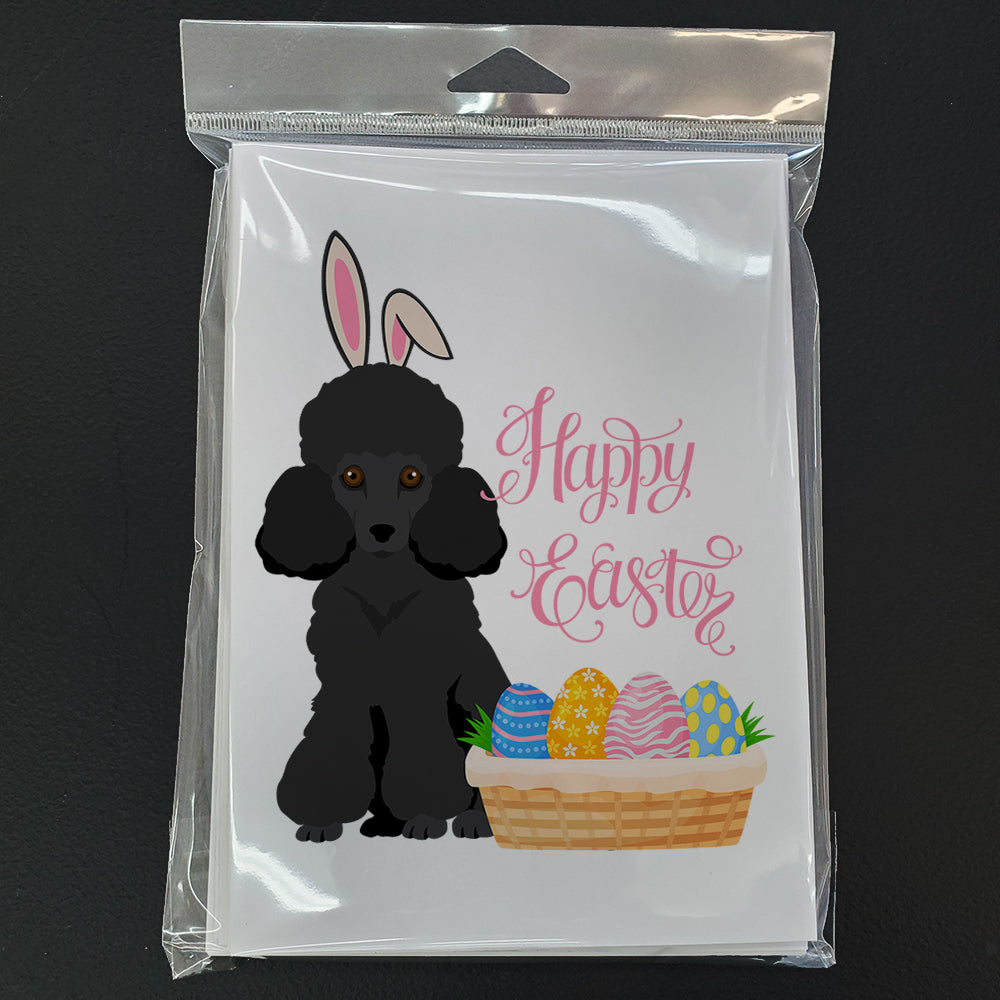 Toy Black Poodle Easter Greeting Cards and Envelopes Pack of 8 - the-store.com