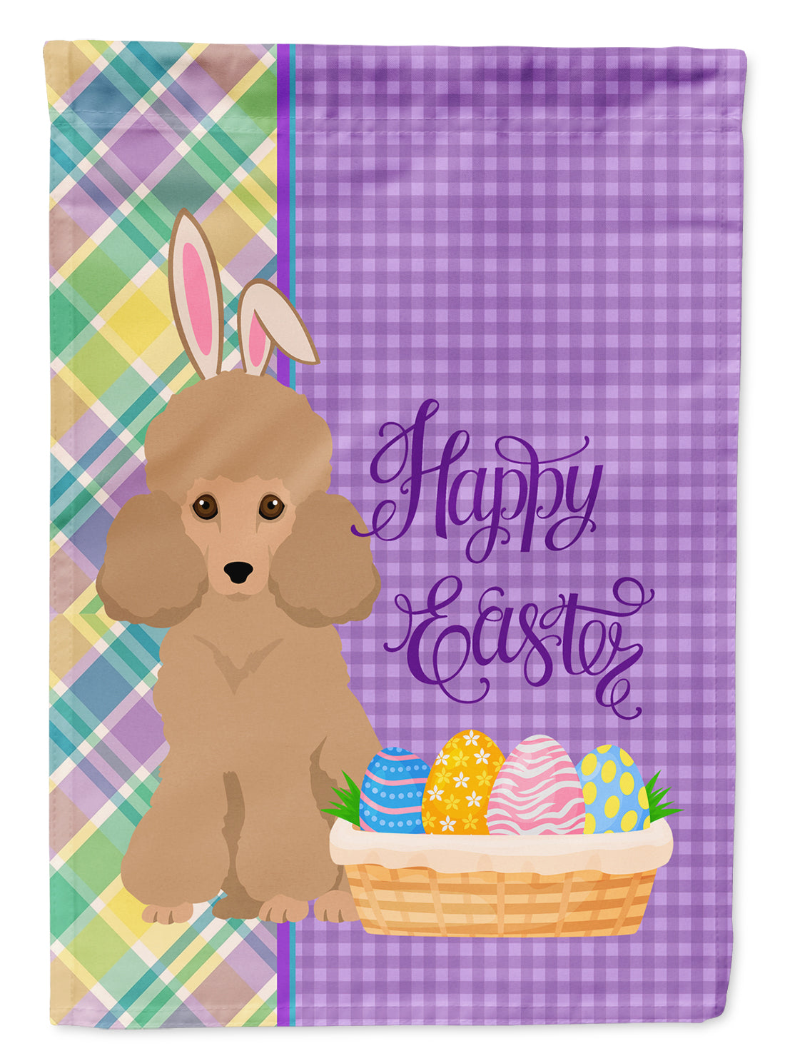 Toy Apricot Poodle Easter Flag Garden Size  the-store.com.