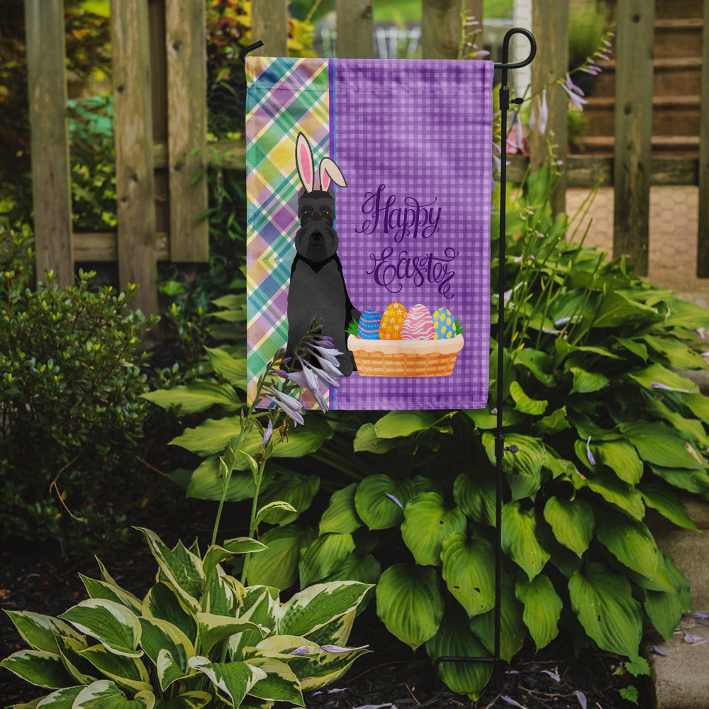 Black Schnauzer Easter Flag Garden Size  the-store.com.