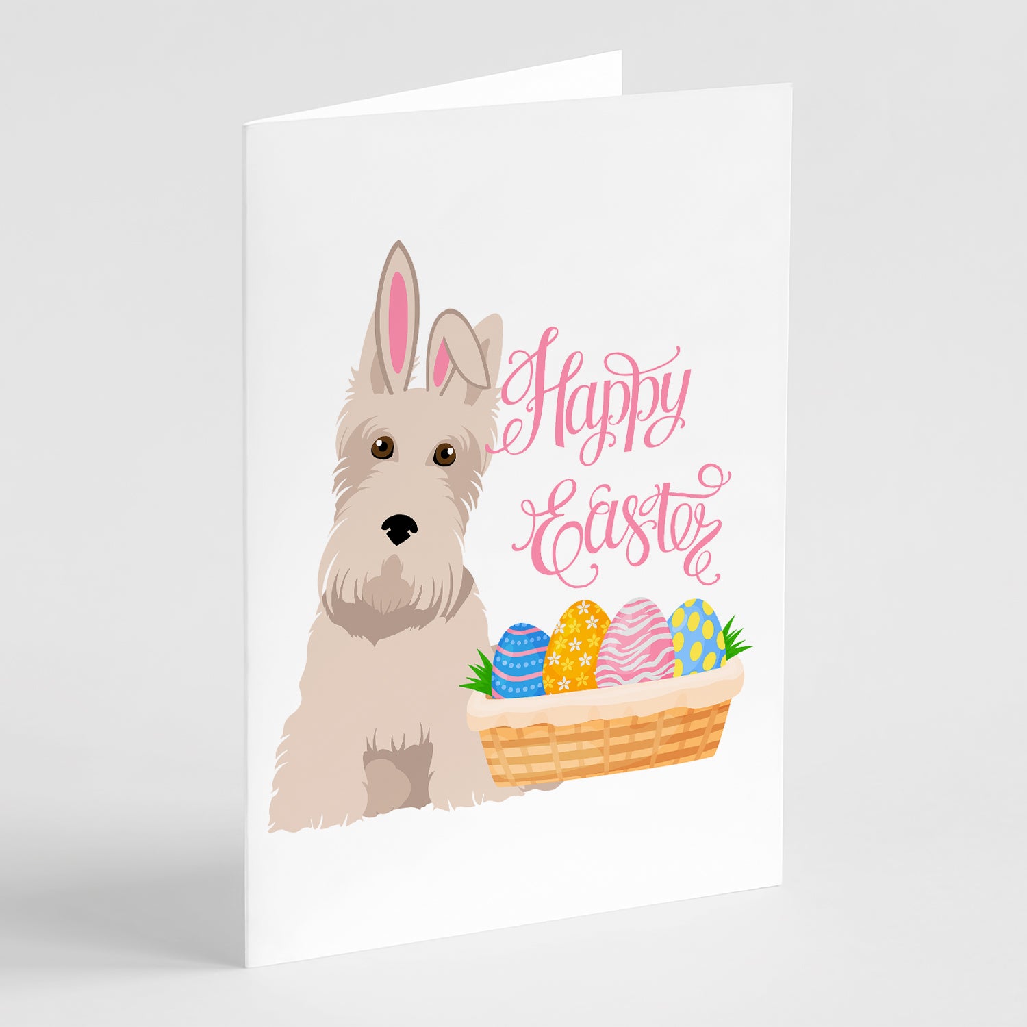 Buy this Wheaten Scottish Terrier Easter Greeting Cards and Envelopes Pack of 8