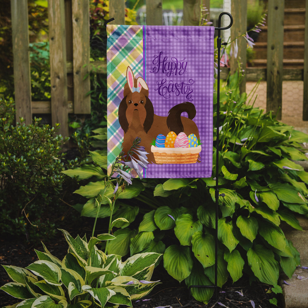 Red Shih Tzu Easter Flag Garden Size  the-store.com.