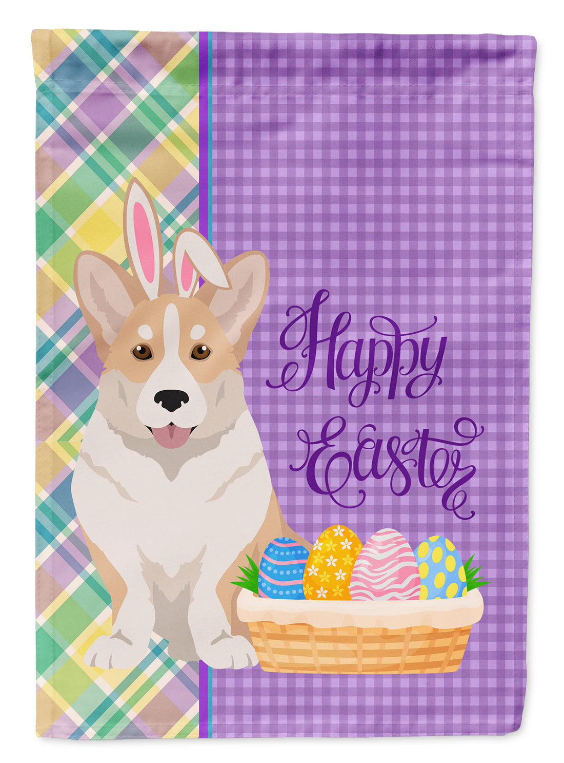 Fawn Cardigan Corgi Easter Flag Garden Size  the-store.com.