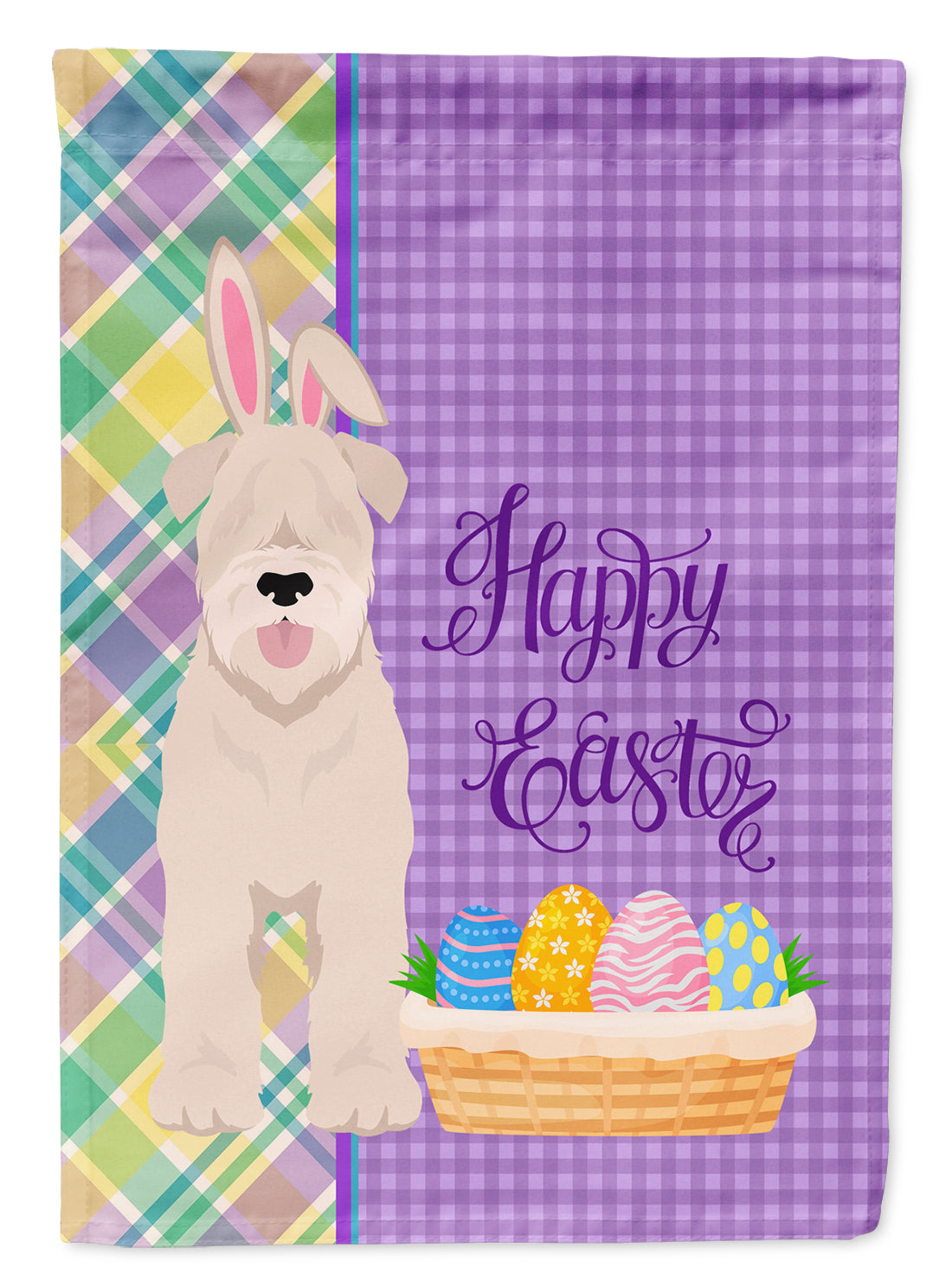 Soft Coated Wheaten Terrier Easter Flag Garden Size  the-store.com.