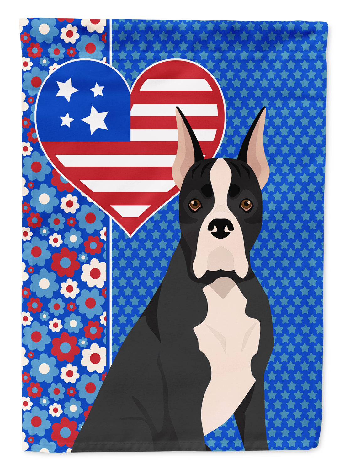 Black Boxer USA American Flag Garden Size  the-store.com.