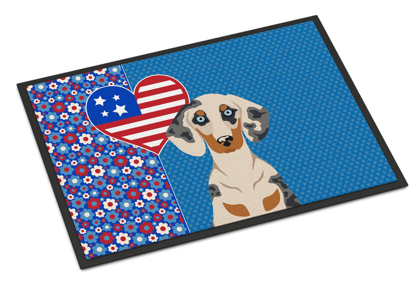 Buy this Cream Dapple Dachshund USA American Indoor or Outdoor Mat 24x36