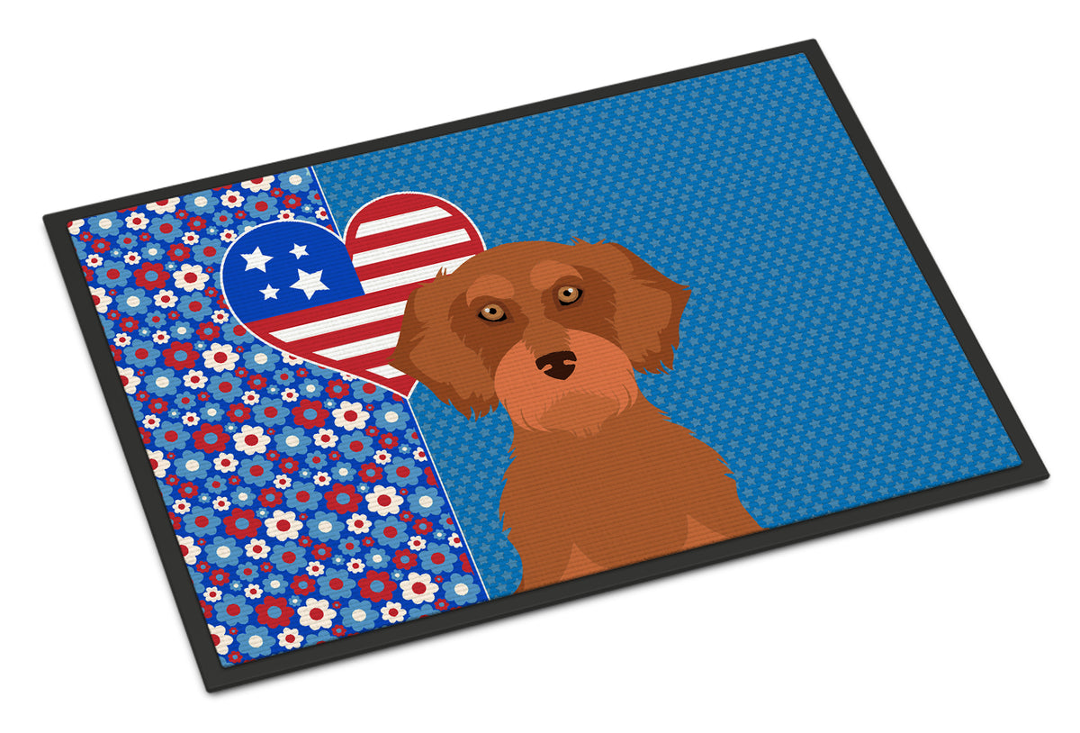 Buy this Wirehair Red Dachshund USA American Indoor or Outdoor Mat 24x36