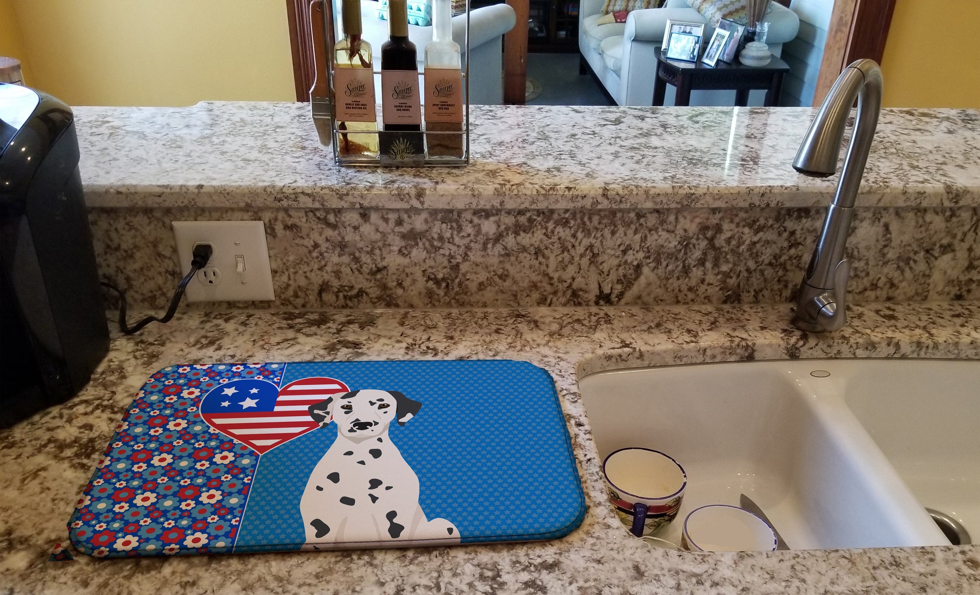 Dalmatian USA American Dish Drying Mat  the-store.com.