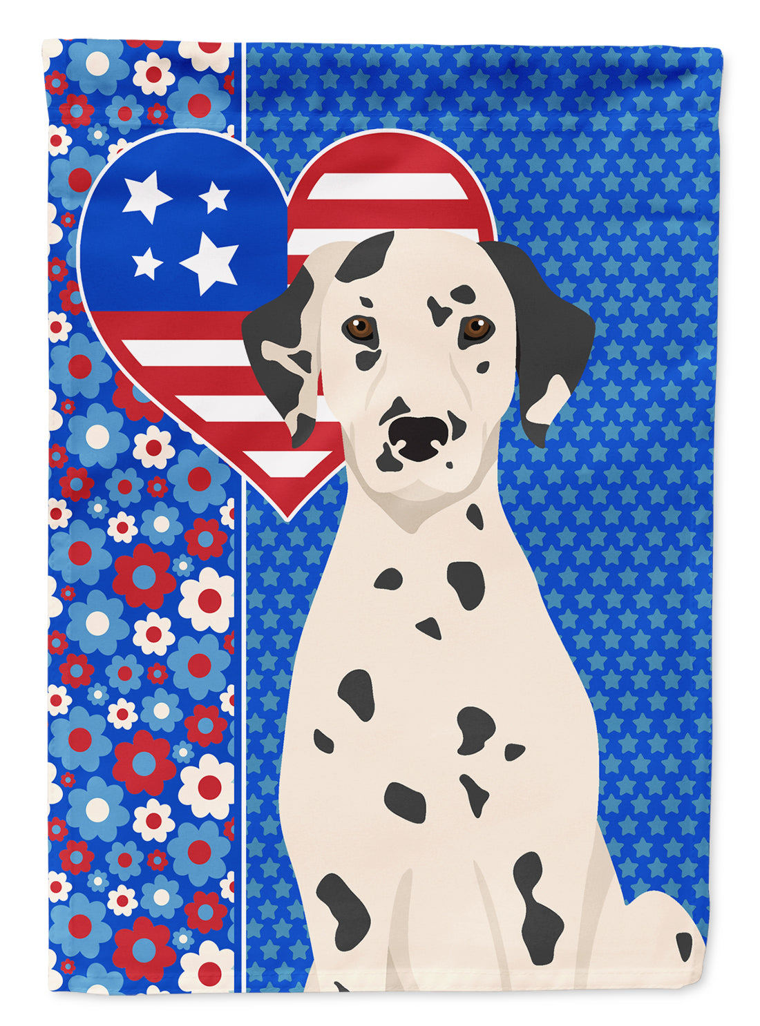 Dalmatian USA American Flag Garden Size  the-store.com.