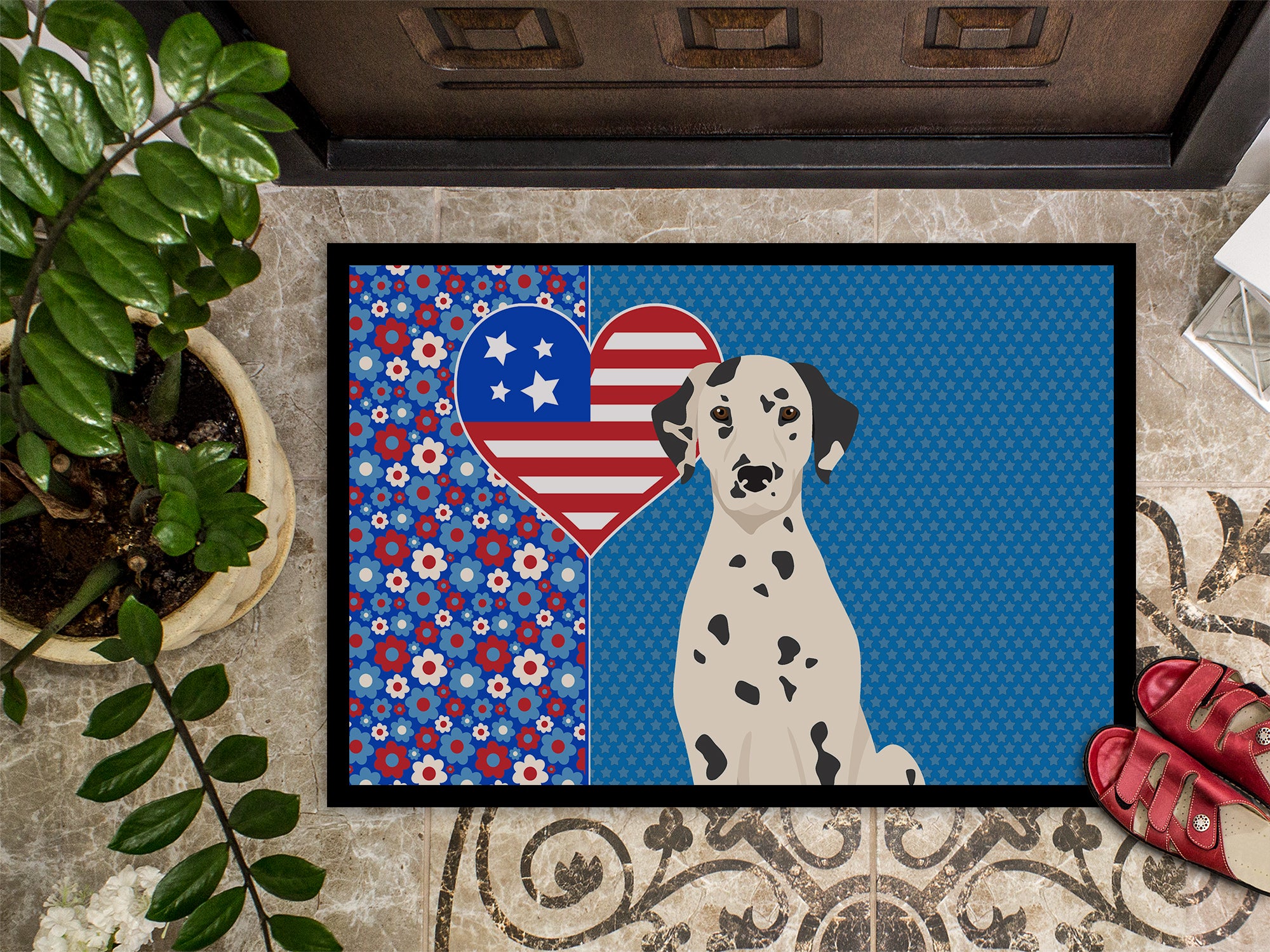 Dalmatian USA American Indoor or Outdoor Mat 24x36 - the-store.com