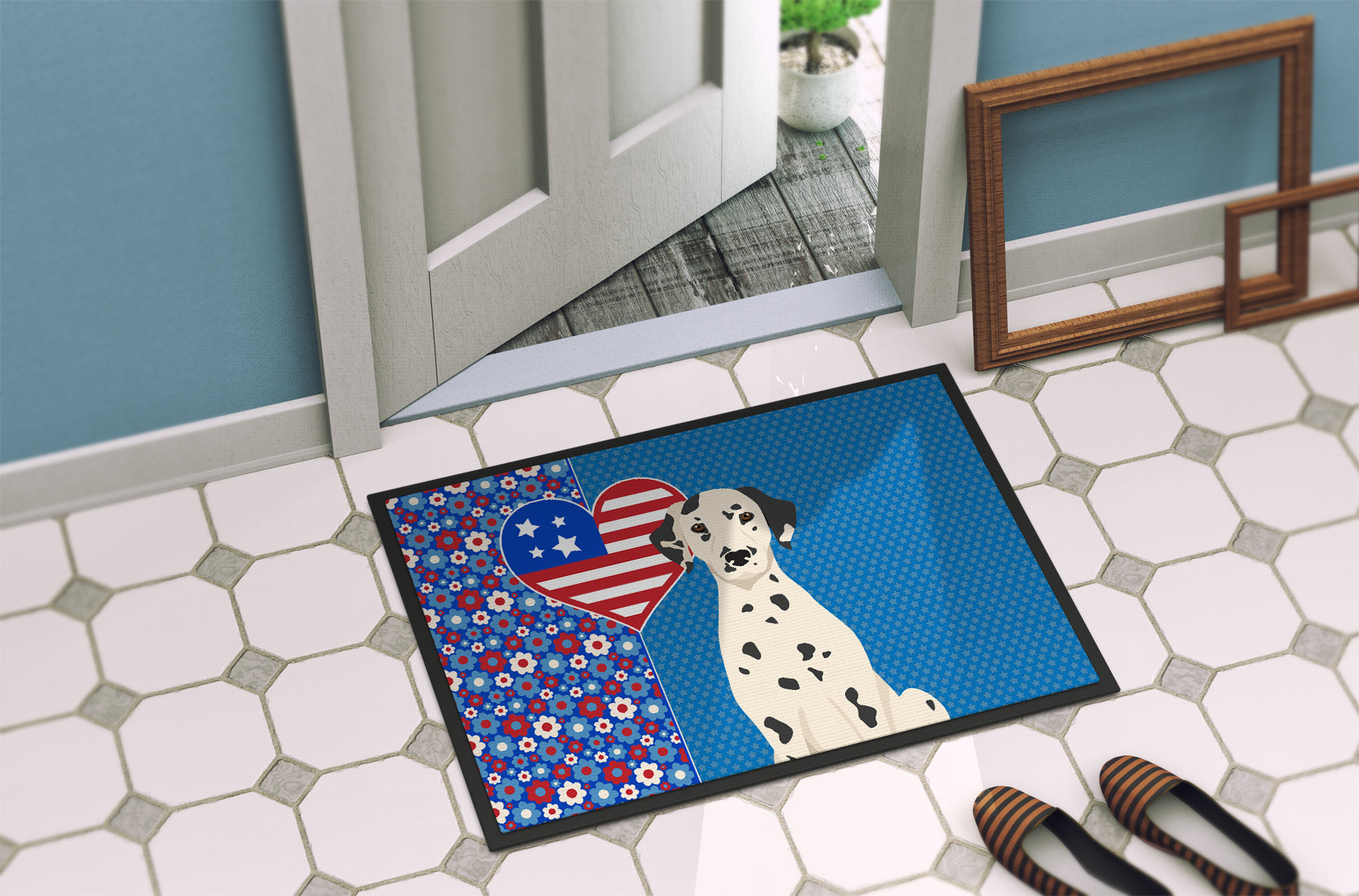 Dalmatian USA American Indoor or Outdoor Mat 24x36 - the-store.com