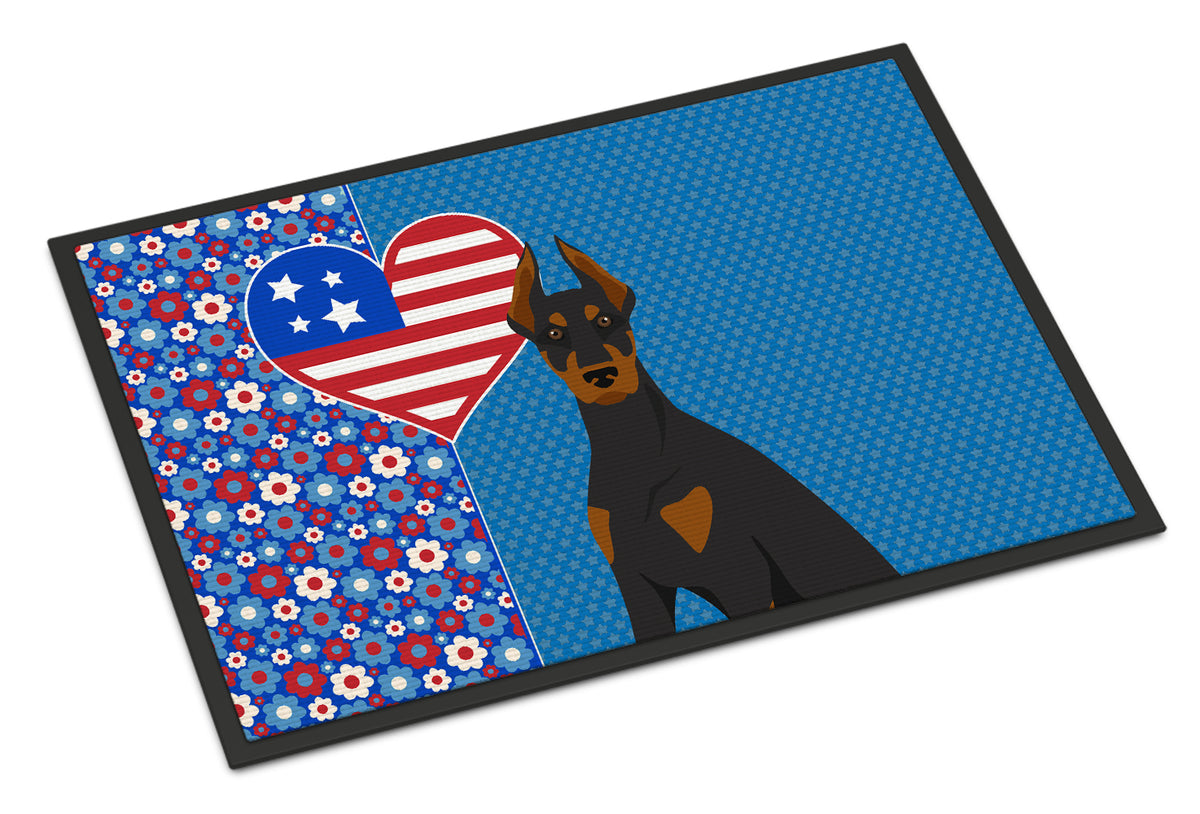 Buy this Black and Tan Doberman Pinscher USA American Indoor or Outdoor Mat 24x36