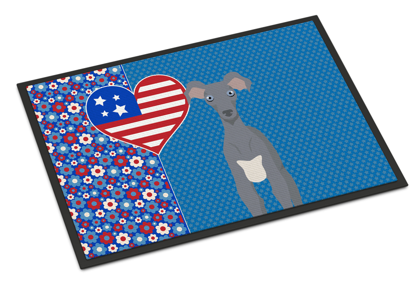 Buy this Gray Italian Greyhound USA American Indoor or Outdoor Mat 24x36