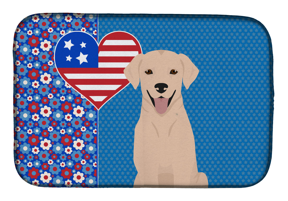 Yellow Labrador Retriever USA American Dish Drying Mat  the-store.com.