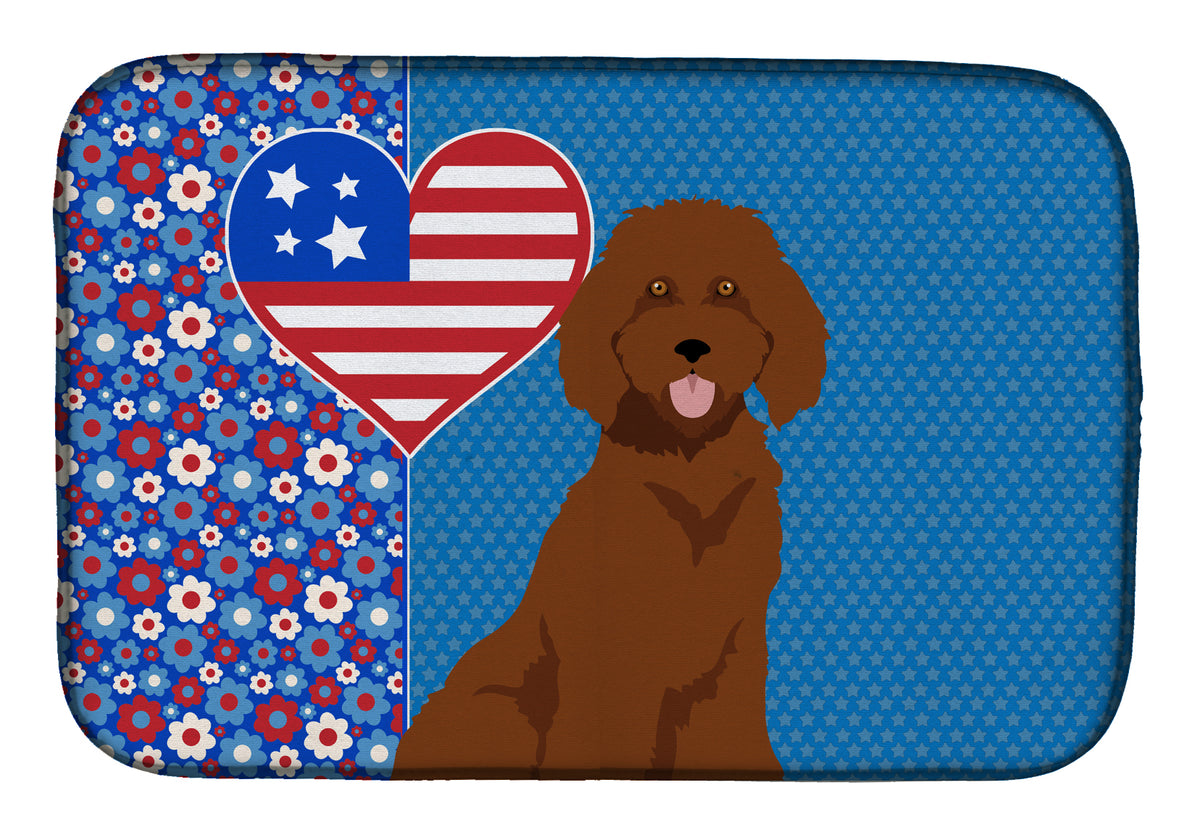 Standard Red Poodle USA American Dish Drying Mat  the-store.com.