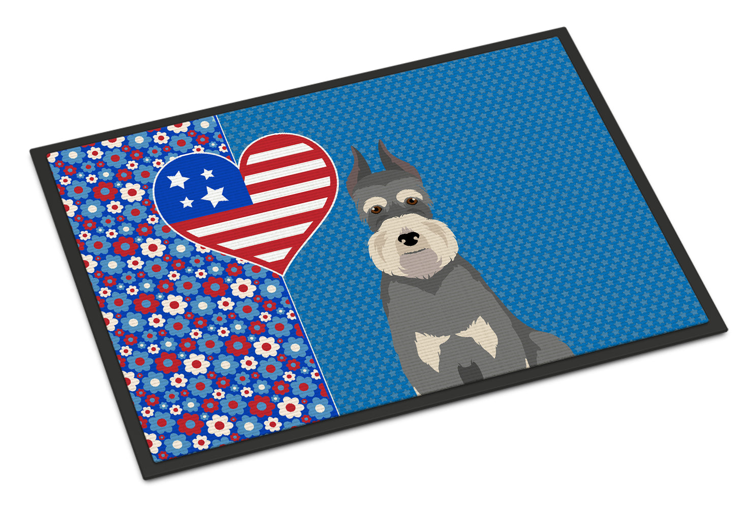 Buy this Salt Pepper Schnauzer USA American Indoor or Outdoor Mat 24x36