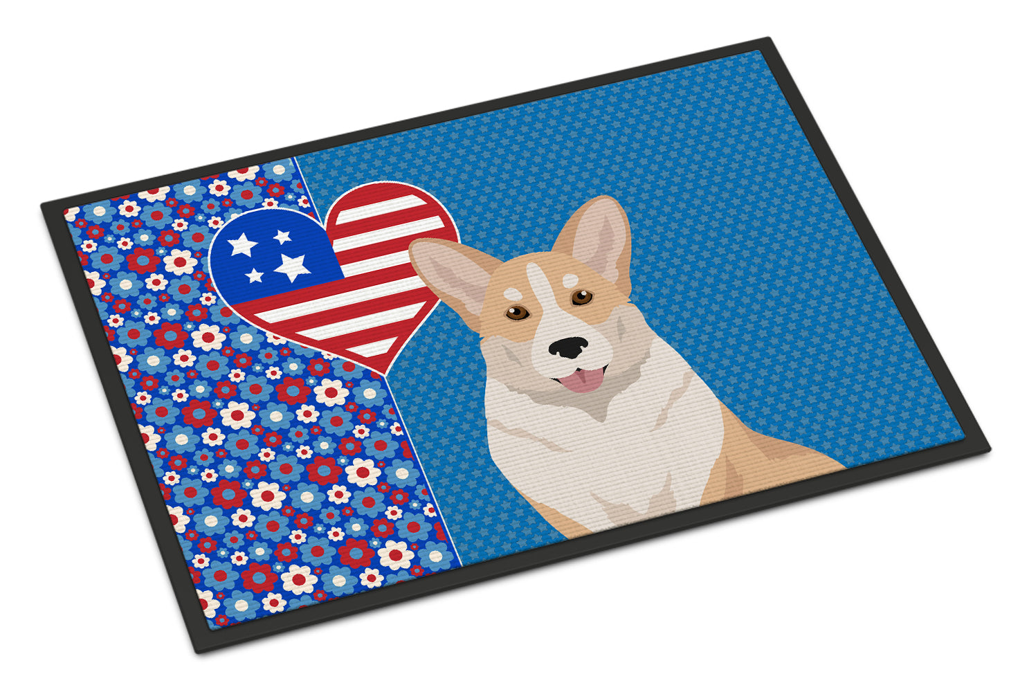 Buy this Fawn Cardigan Corgi USA American Indoor or Outdoor Mat 24x36