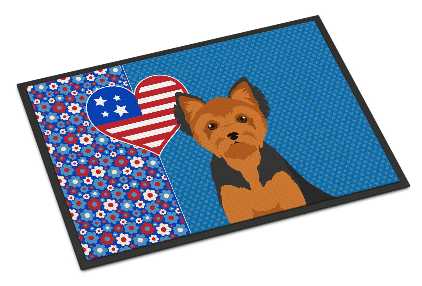 Buy this Black and Tan Puppy Cut Yorkshire Terrier USA American Indoor or Outdoor Mat 24x36