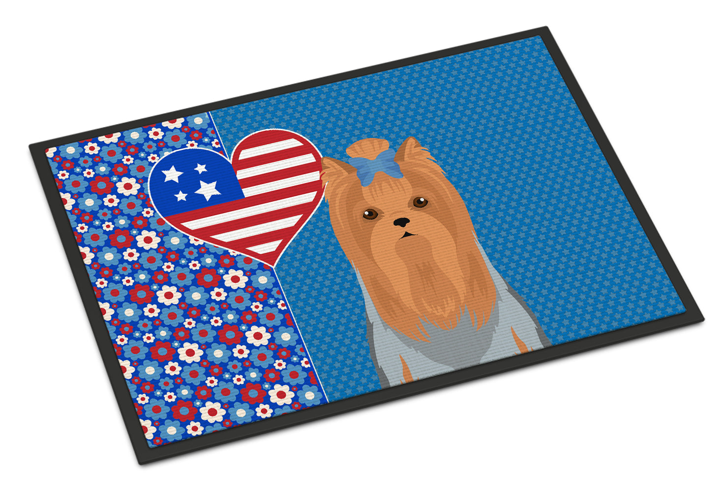 Buy this Blue and Tan Full Coat Yorkshire Terrier USA American Indoor or Outdoor Mat 24x36