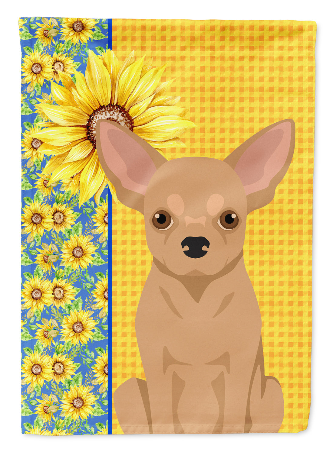 Summer Sunflowers Gold Chihuahua Flag Garden Size  the-store.com.