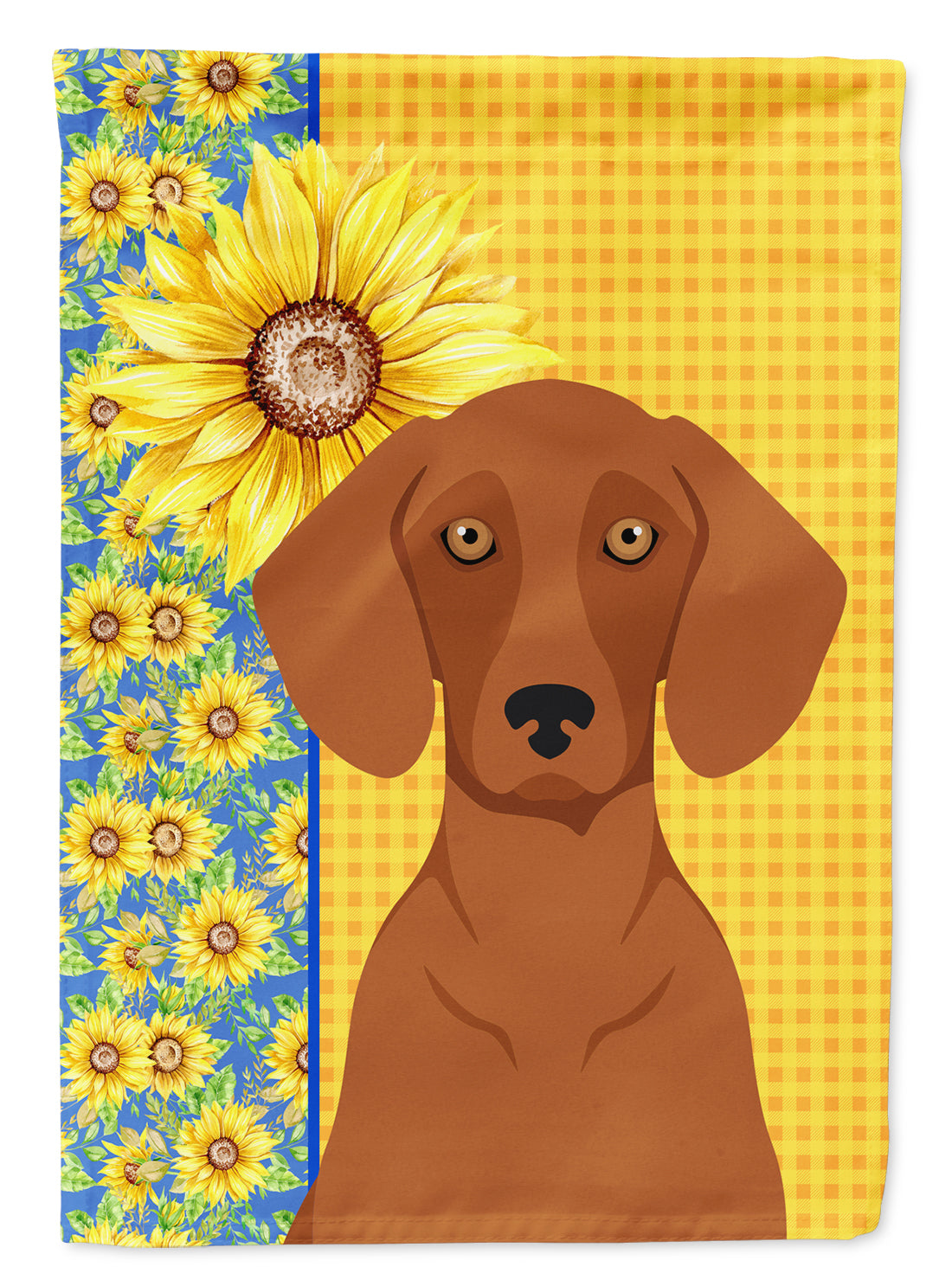 Summer Sunflowers Red Dachshund Flag Garden Size  the-store.com.