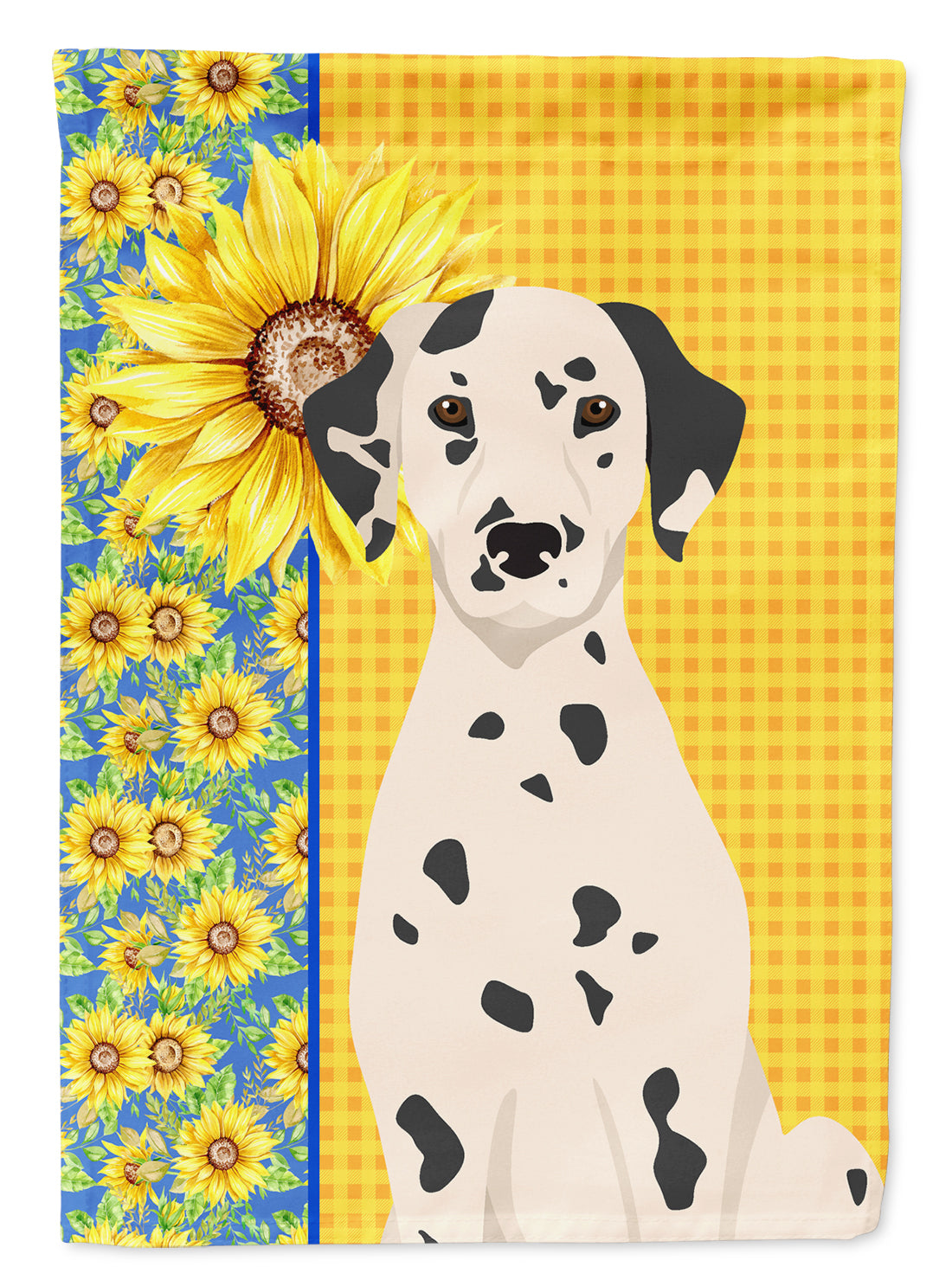 Summer Sunflowers Dalmatian Flag Garden Size  the-store.com.