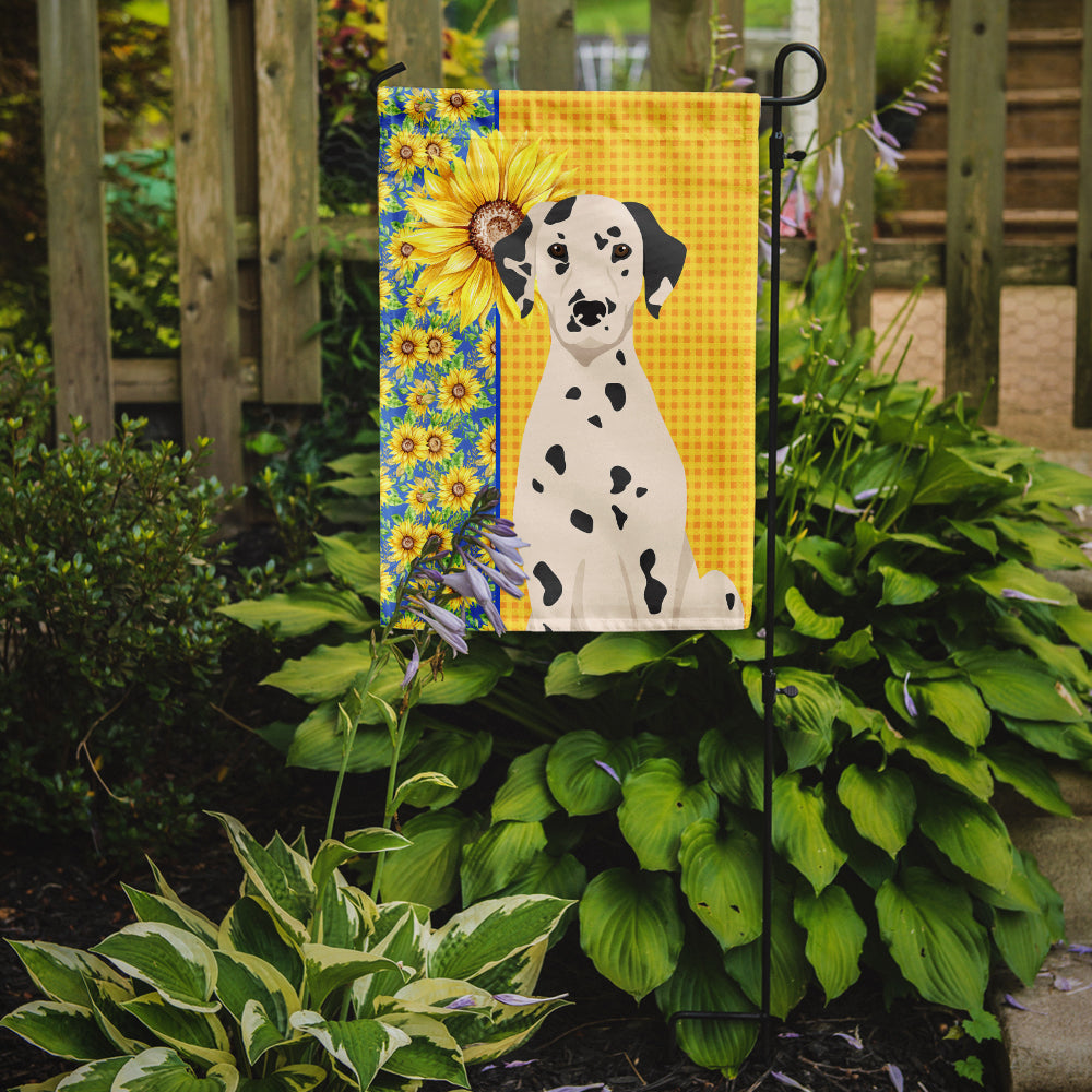 Summer Sunflowers Dalmatian Flag Garden Size  the-store.com.