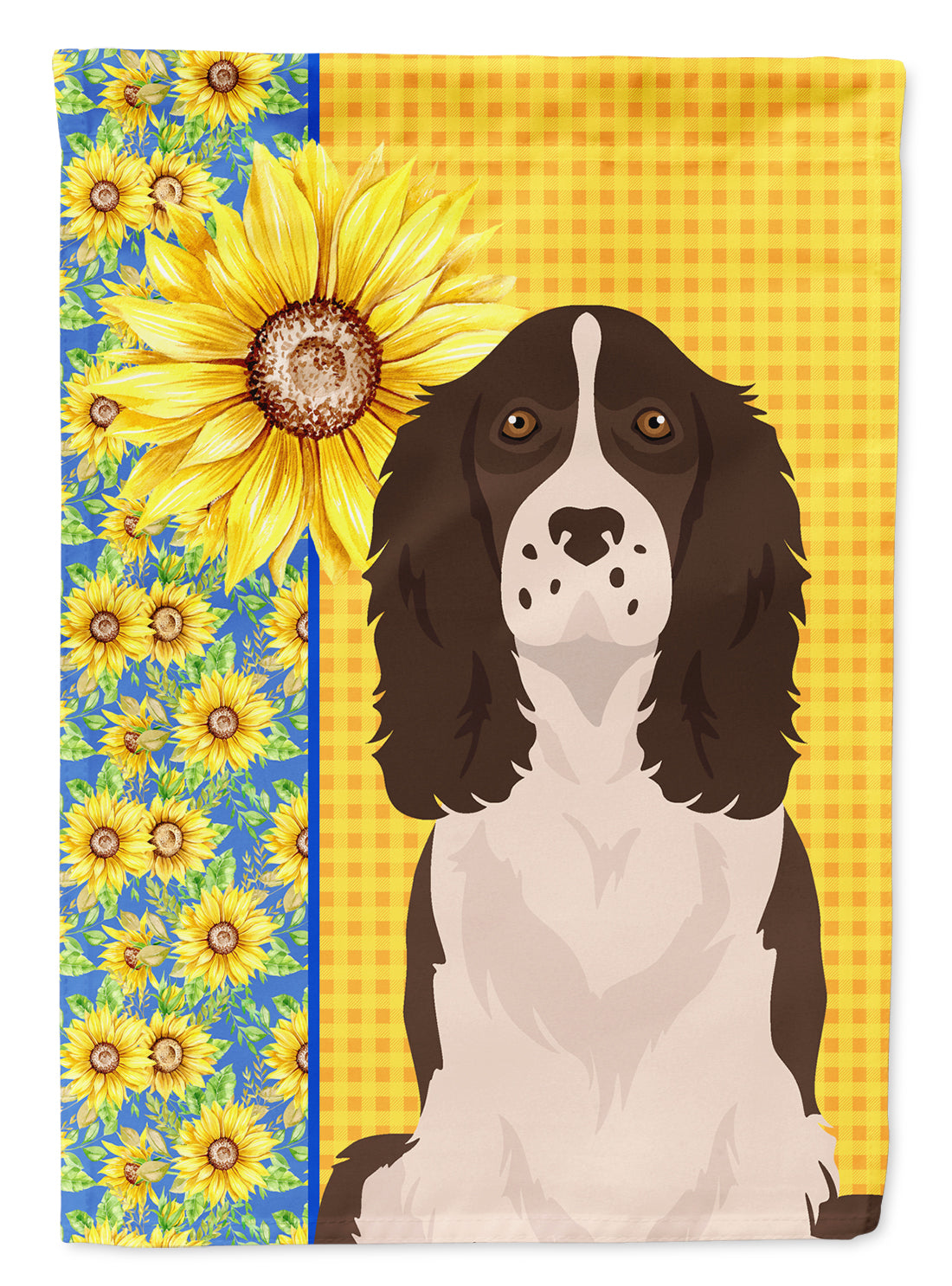 Summer Sunflowers Liver English Springer Spaniel Flag Garden Size