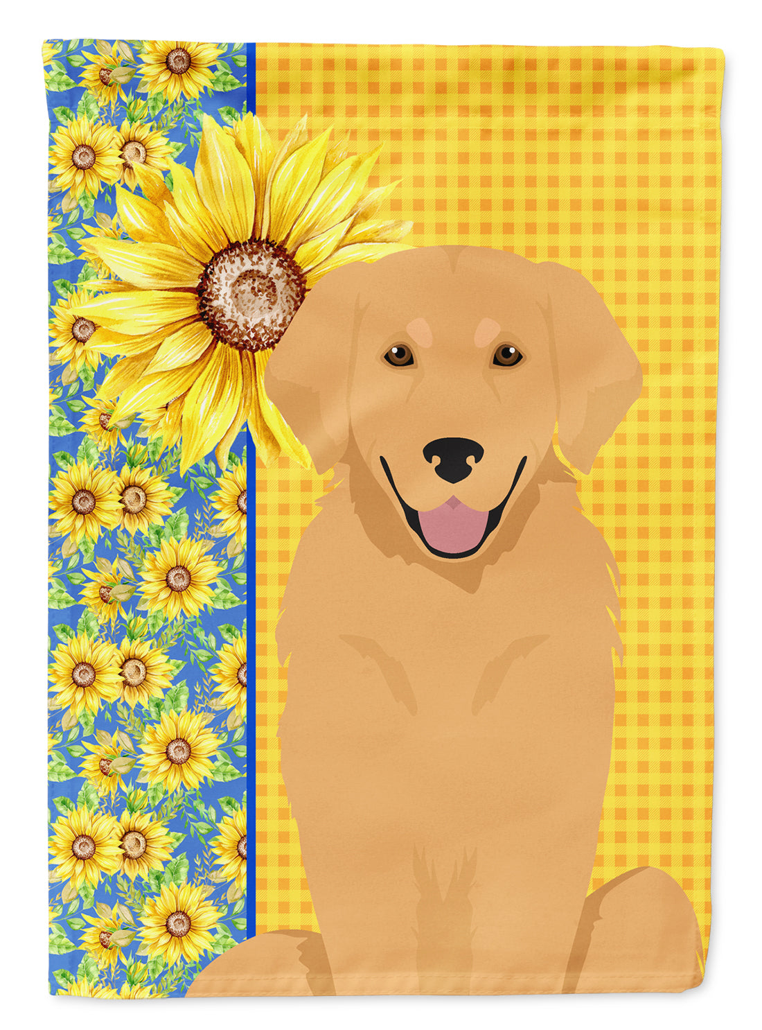 Summer Sunflowers Gold Golden Retriever Flag Garden Size  the-store.com.