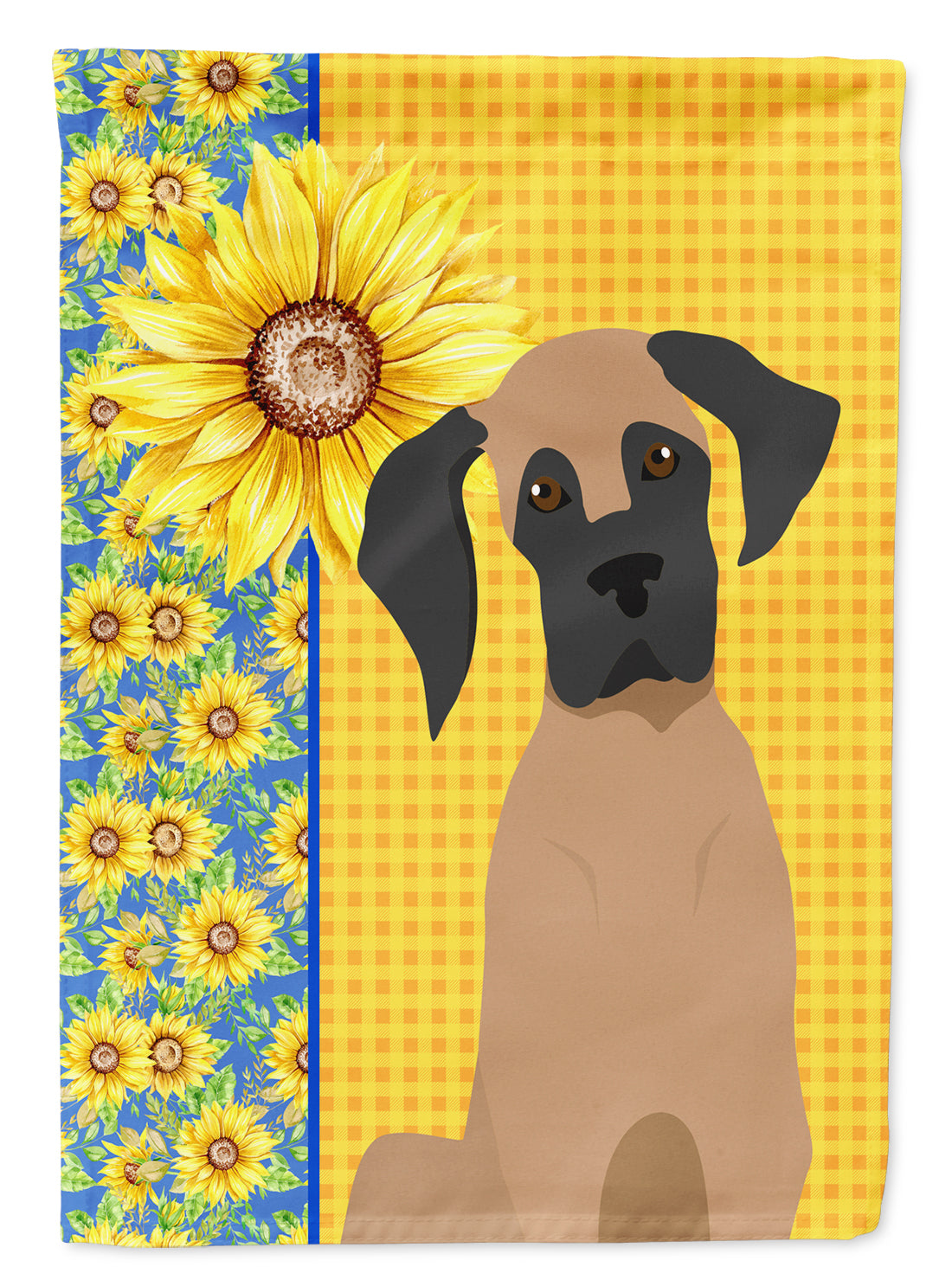 Summer Sunflowers Fawn Great Dane Flag Garden Size  the-store.com.