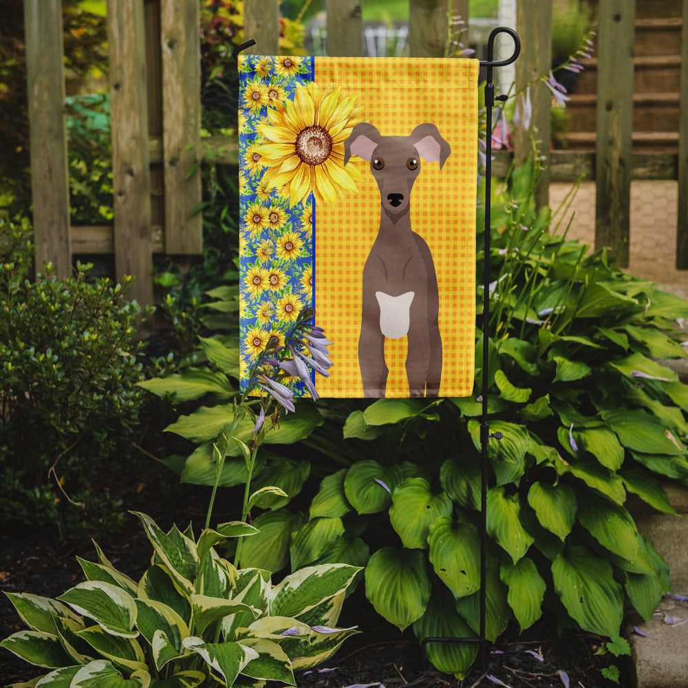 Summer Sunflowers Fawn Italian Greyhound Flag Garden Size  the-store.com.