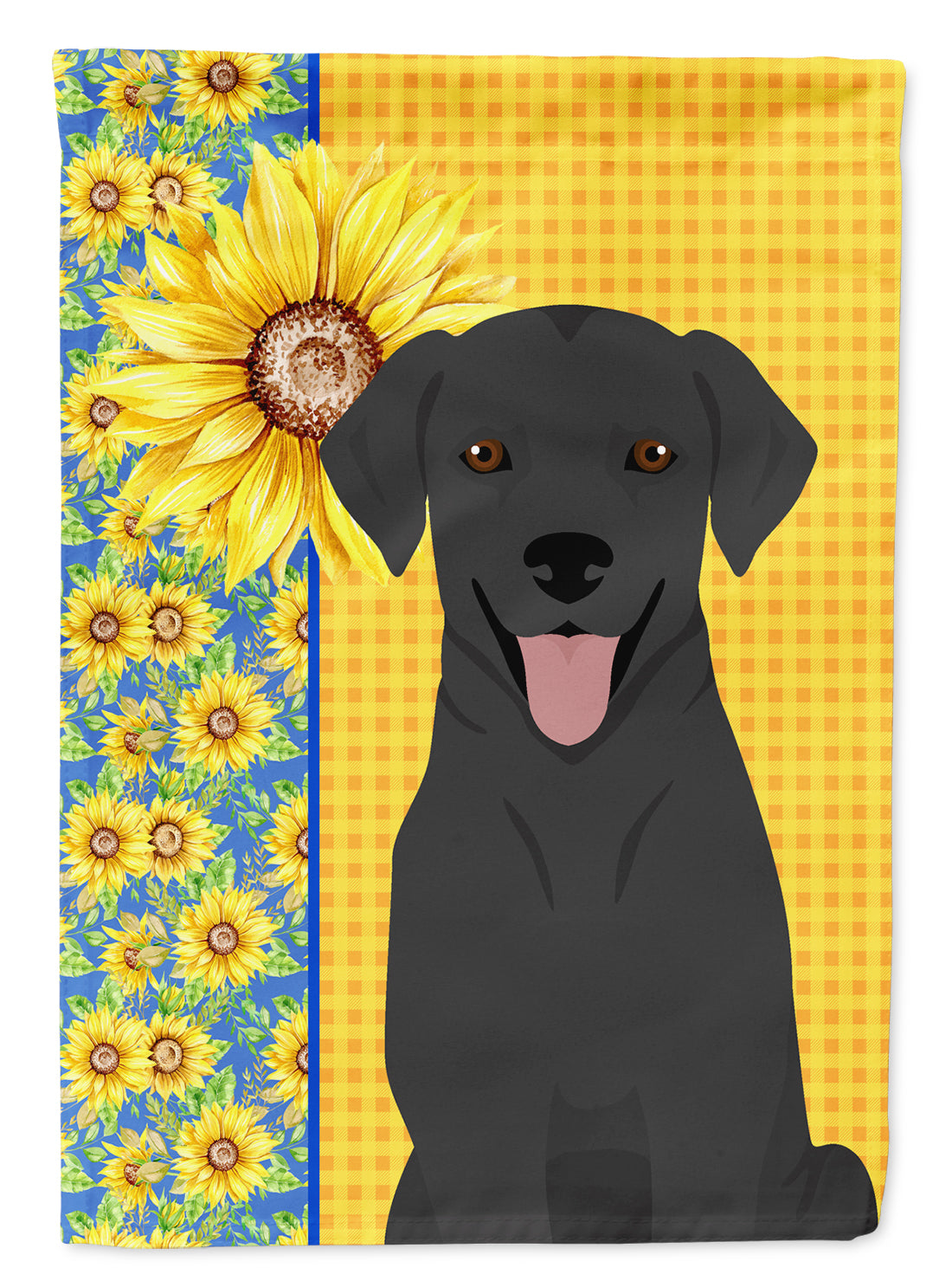 Summer Sunflowers Black Labrador Retriever Flag Garden Size  the-store.com.