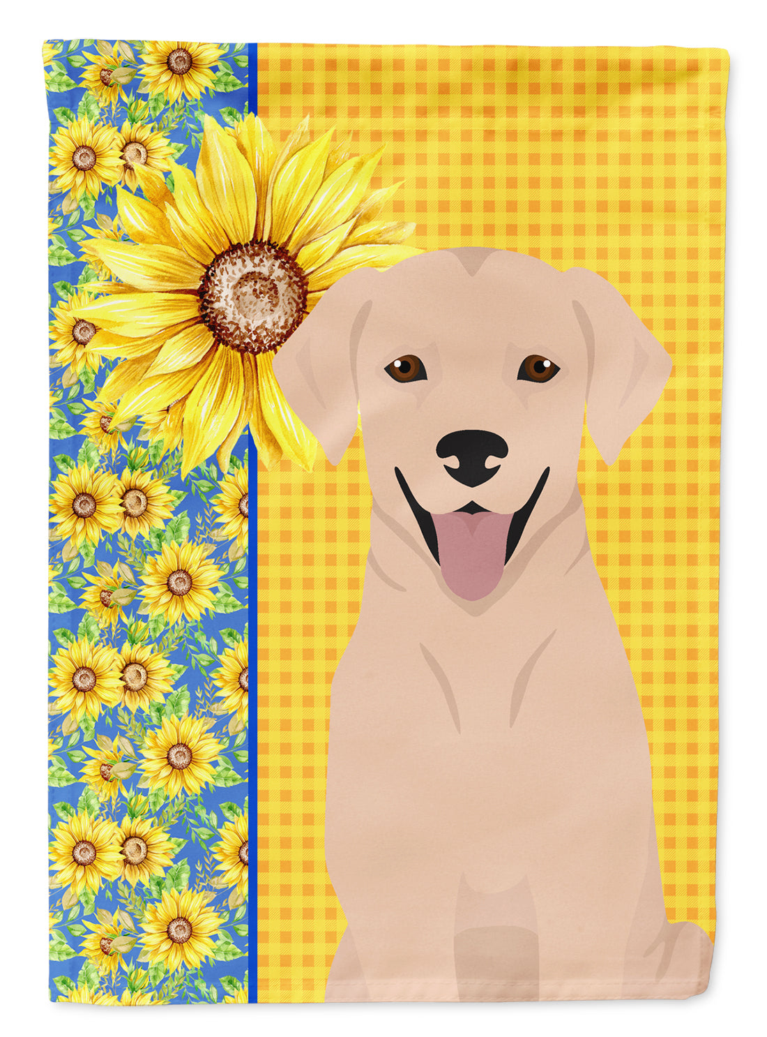 Summer Sunflowers Yellow Labrador Retriever Flag Garden Size  the-store.com.