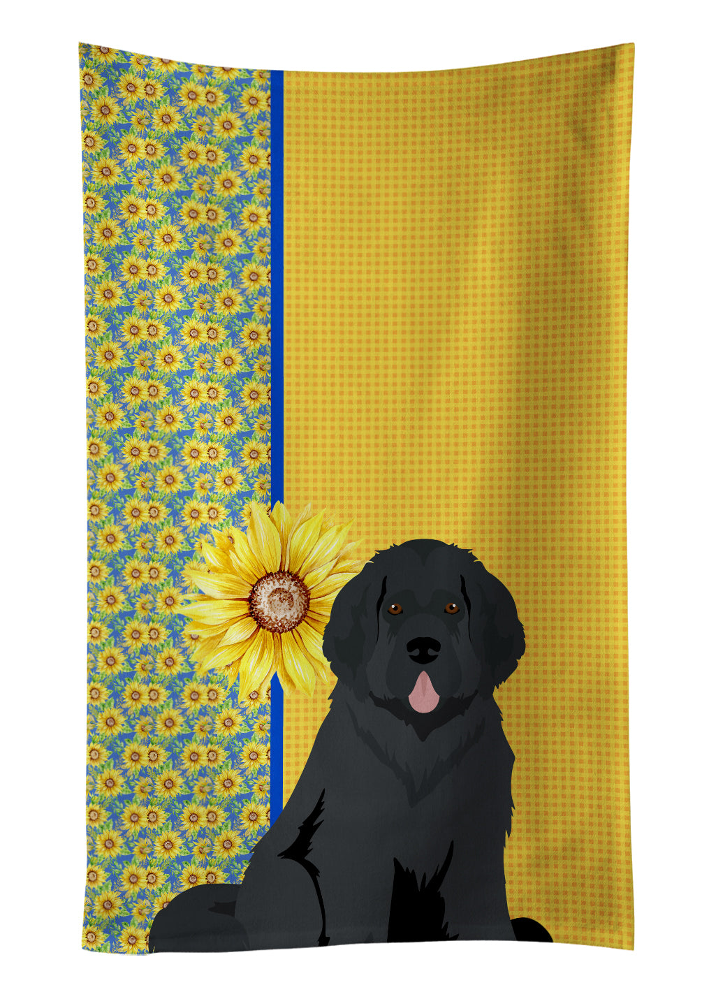 Buy this Summer Sunflowers Black Newfoundland Kitchen Towel