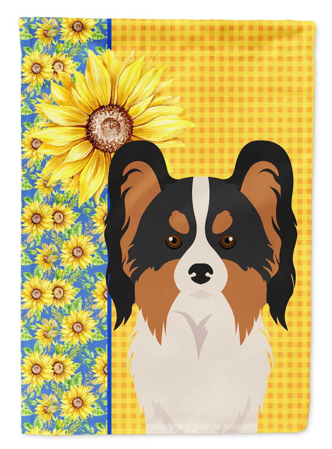 Summer Sunflowers Tricolor Papillon Flag Garden Size  the-store.com.