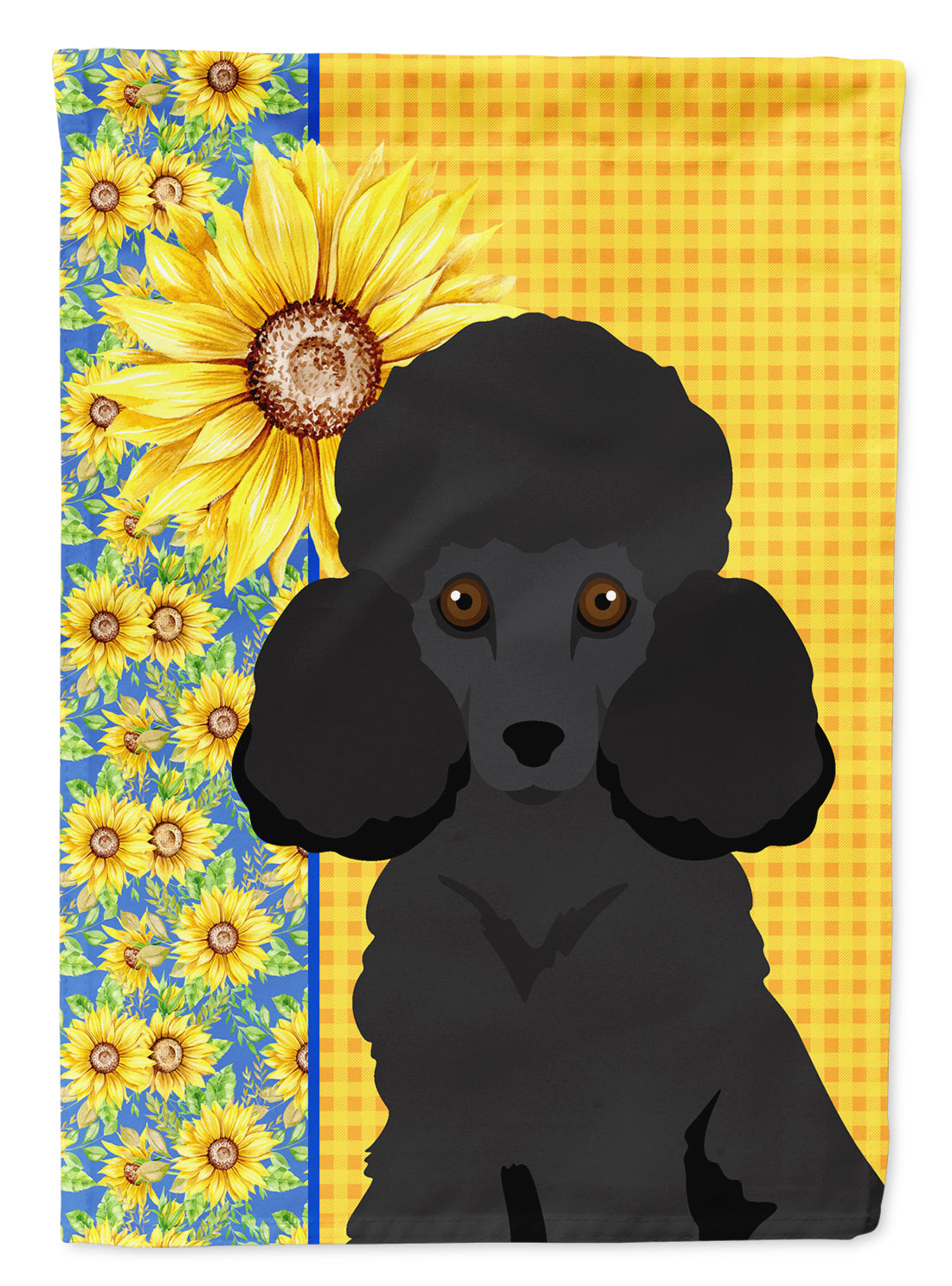 Summer Sunflowers Toy Black Poodle Flag Garden Size  the-store.com.