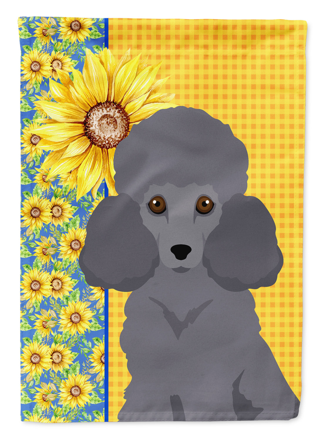 Summer Sunflowers Toy Grey Poodle Flag Garden Size  the-store.com.