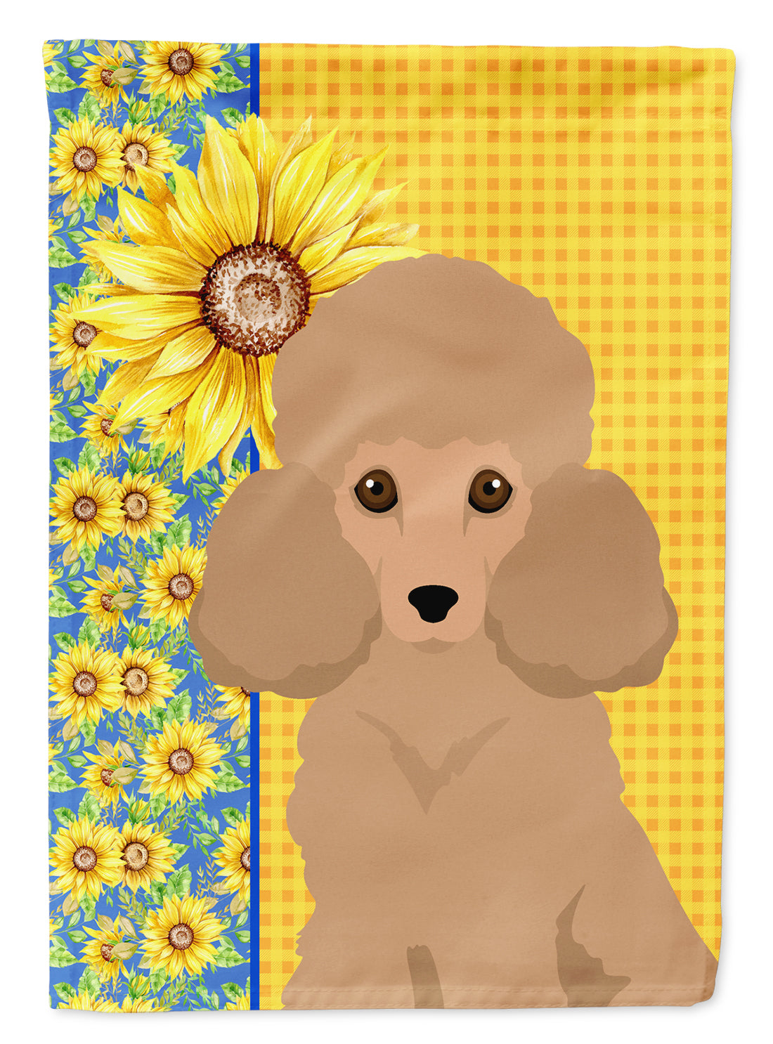 Summer Sunflowers Toy Apricot Poodle Flag Garden Size  the-store.com.