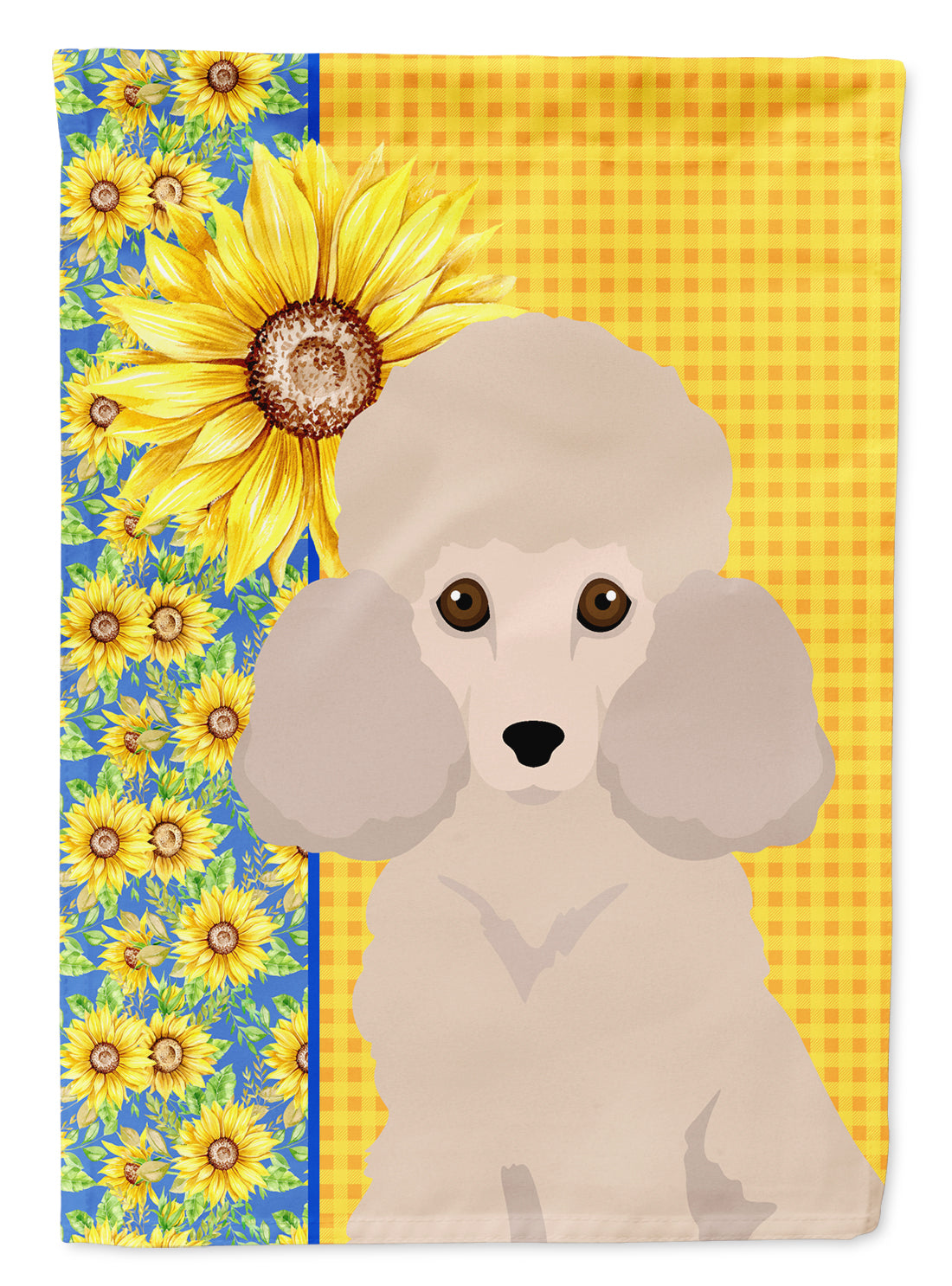 Summer Sunflowers Toy Cream Poodle Flag Garden Size  the-store.com.