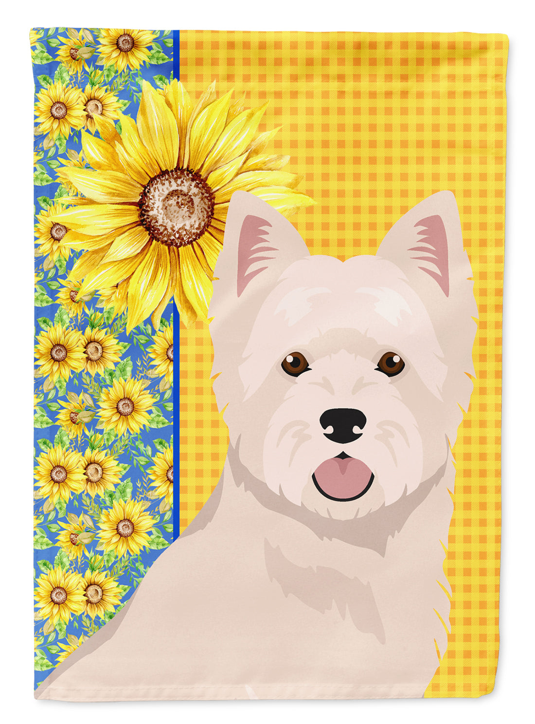 Summer Sunflowers Westie West Highland White Terrier Flag Garden Size  the-store.com.