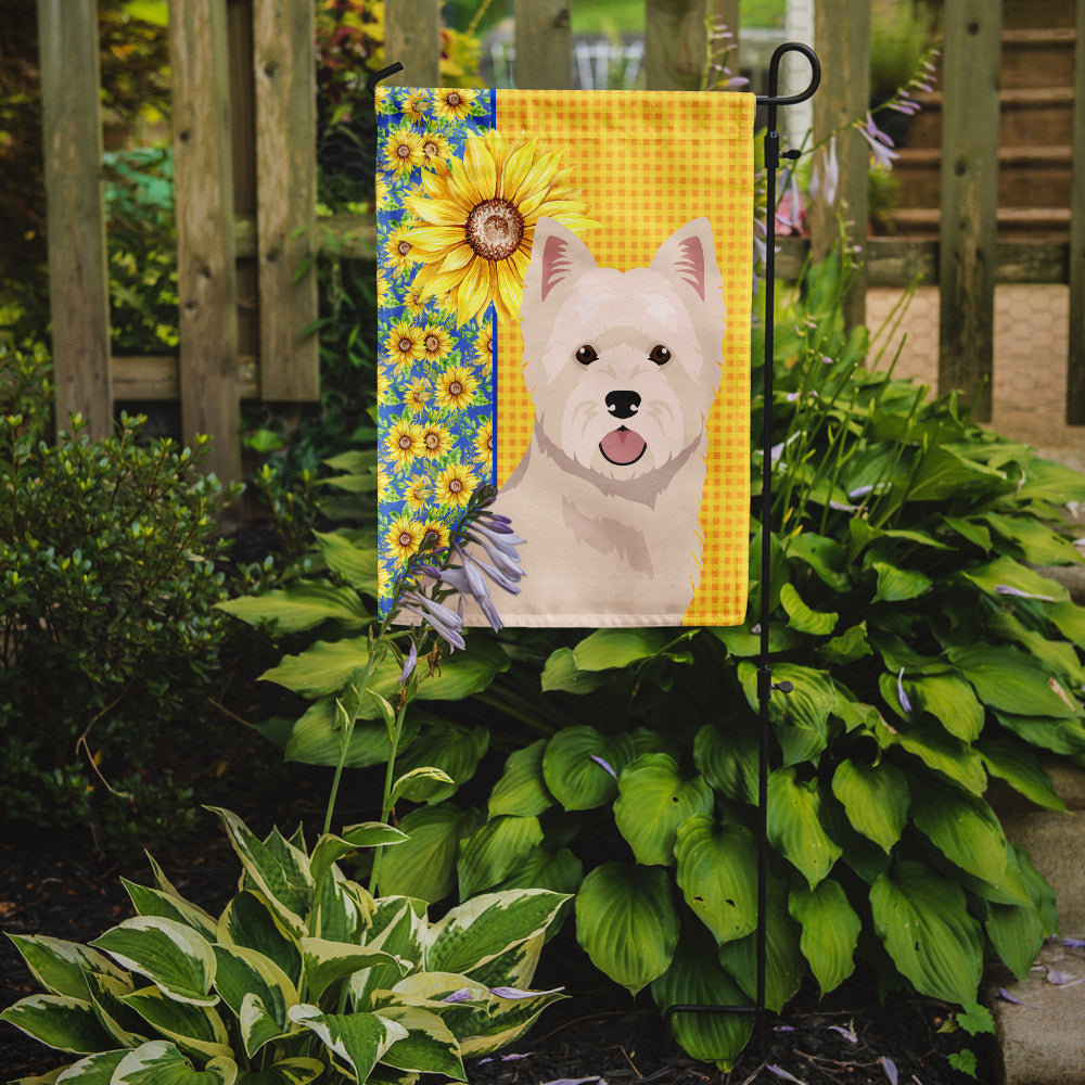 Summer Sunflowers Westie West Highland White Terrier Flag Garden Size  the-store.com.