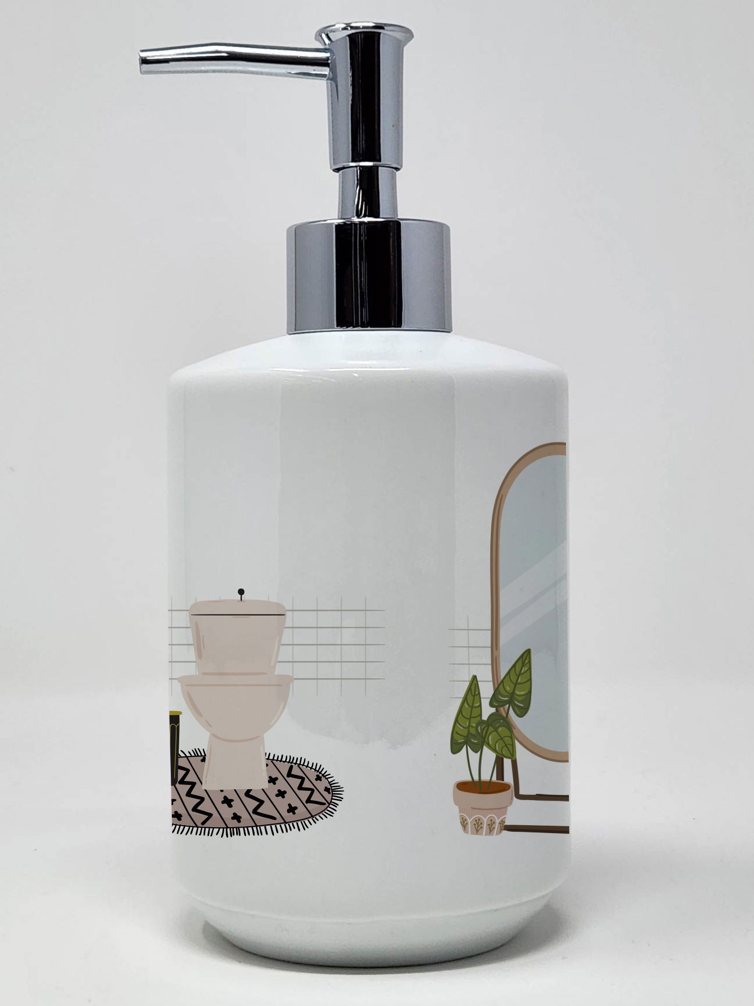 Natural Eared White Boxer Ceramic Soap Dispenser - the-store.com