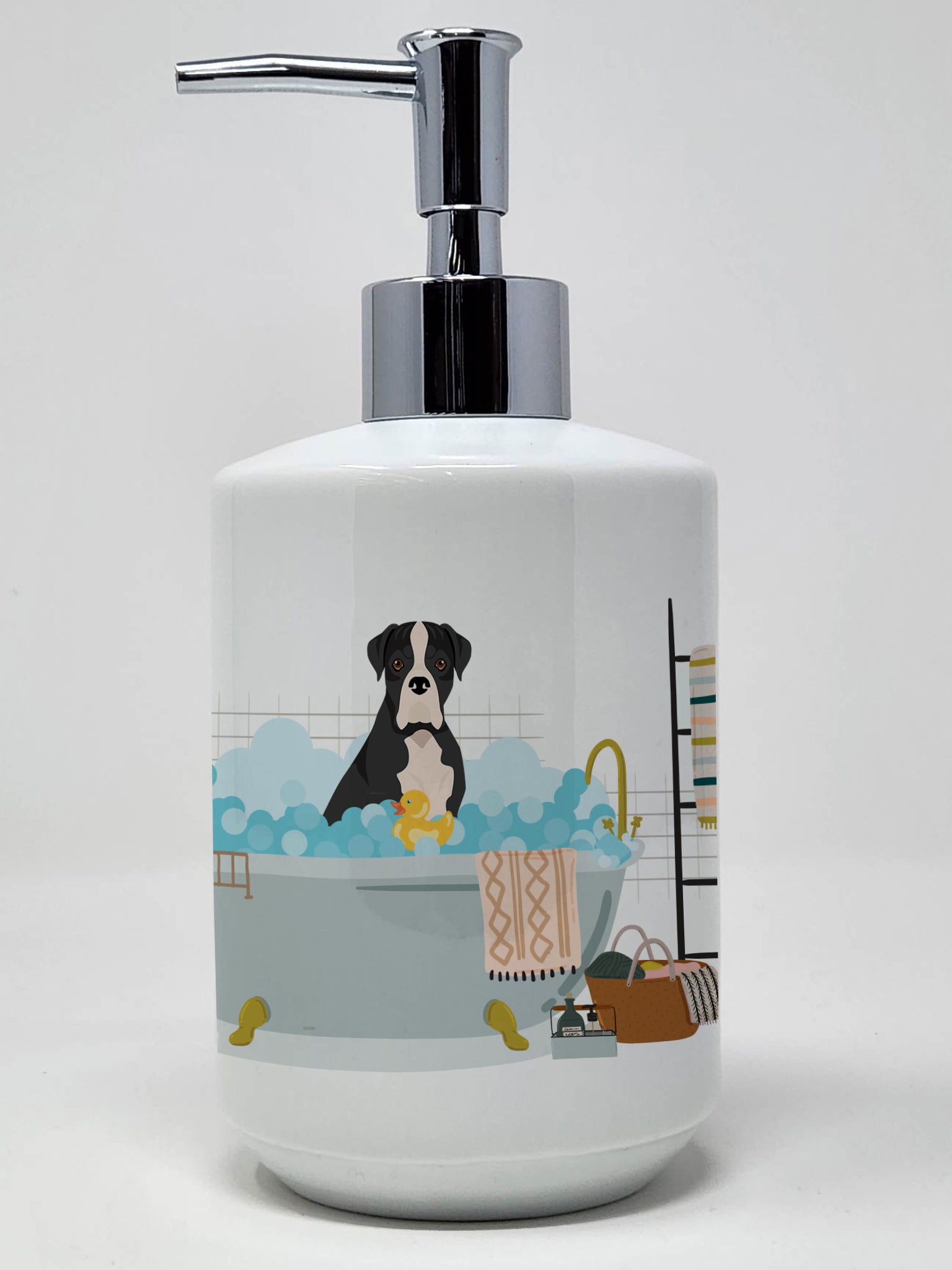 Buy this Natural Eared Black Boxer Ceramic Soap Dispenser