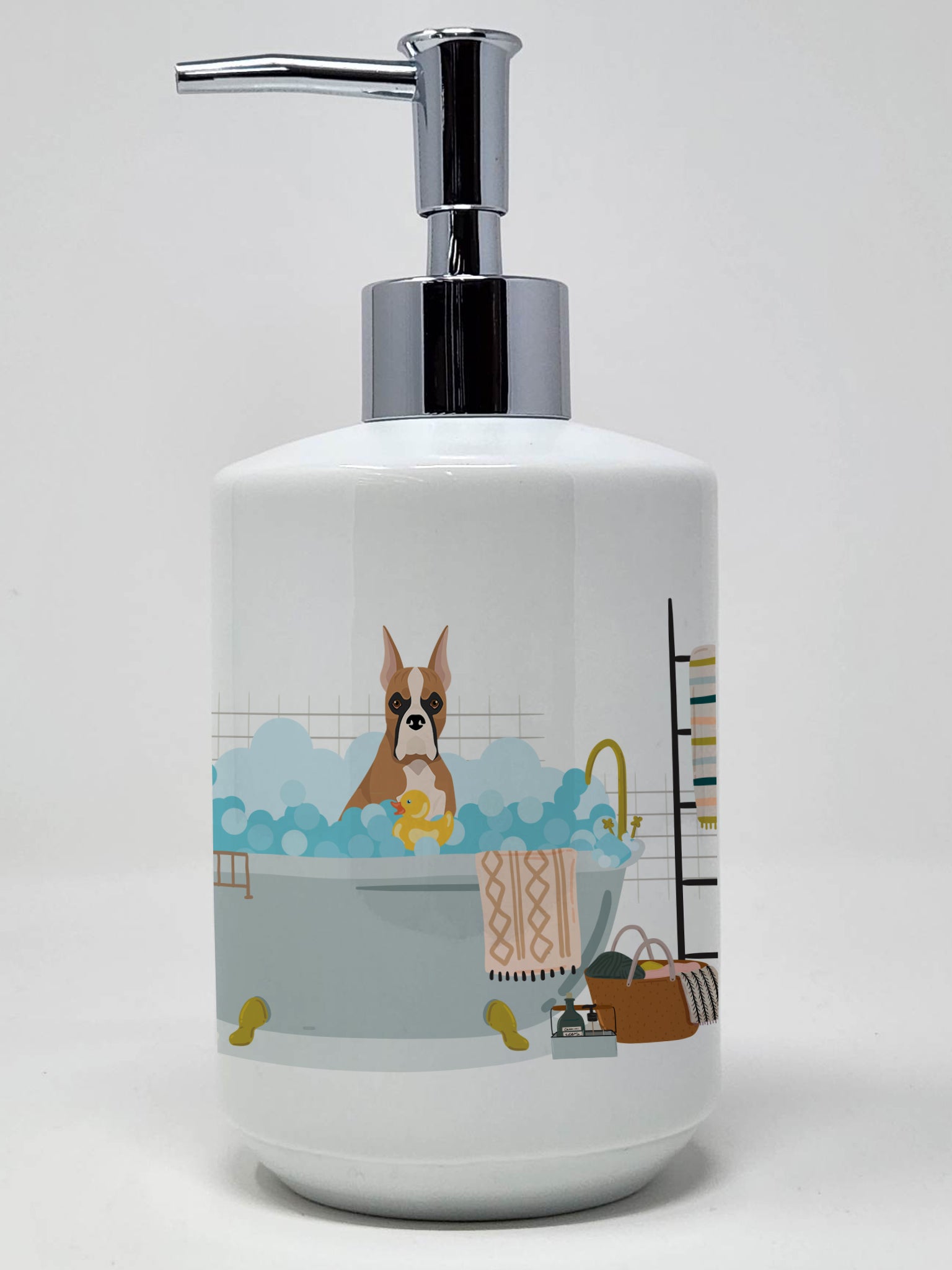 Buy this Fawn Boxer Ceramic Soap Dispenser