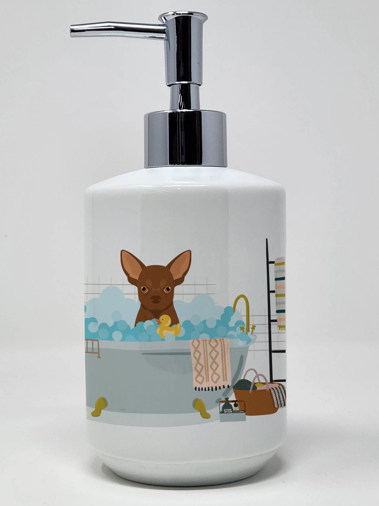 Buy this Chocolate Chihuahua Ceramic Soap Dispenser