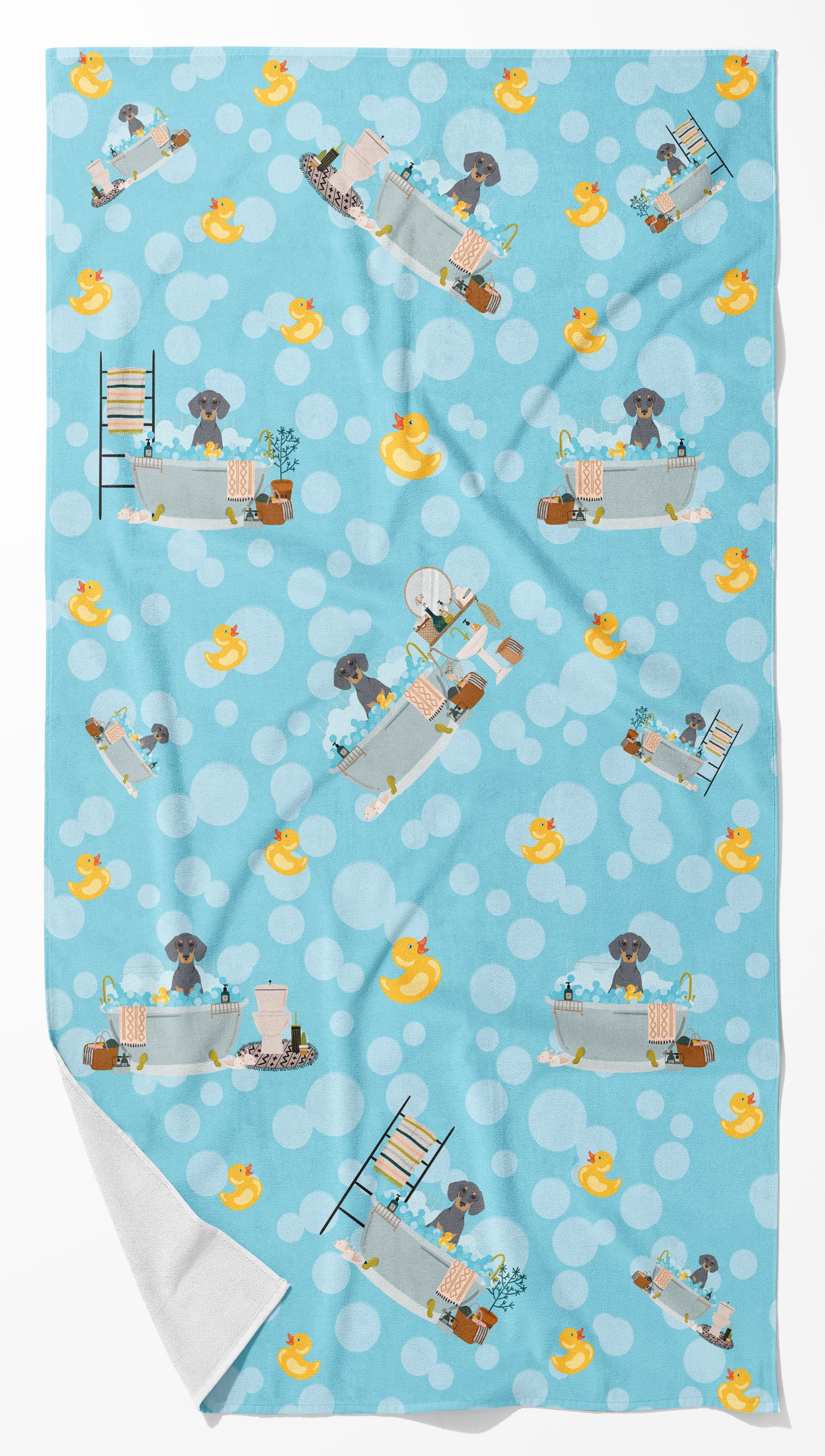 Buy this Blue and Tan Dachshund Bath Towel Large