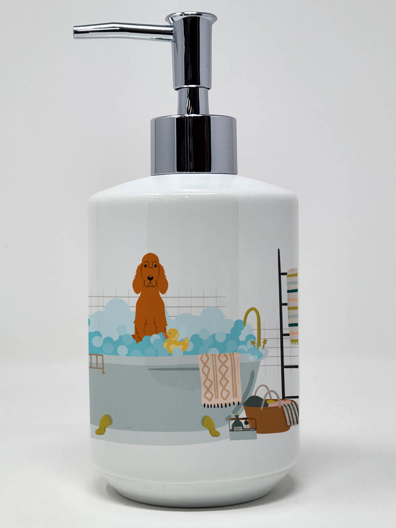 Buy this Irish Setter in Bathtub Ceramic Soap Dispenser