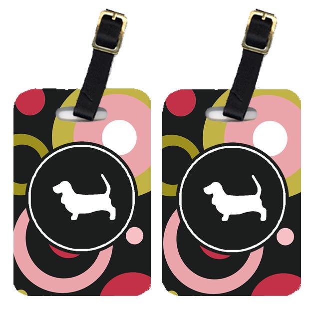 Pair of 2 Basset Hound Luggage Tags by Caroline's Treasures